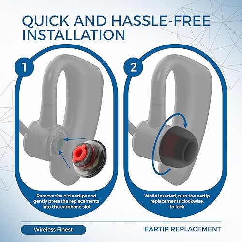 Miniatura 4 de 3X Ultra Comfort - Juego de almohadillas de repuesto para auriculares de repuesto para auriculares Plantronics Voyager 5200 5220 5210 Series