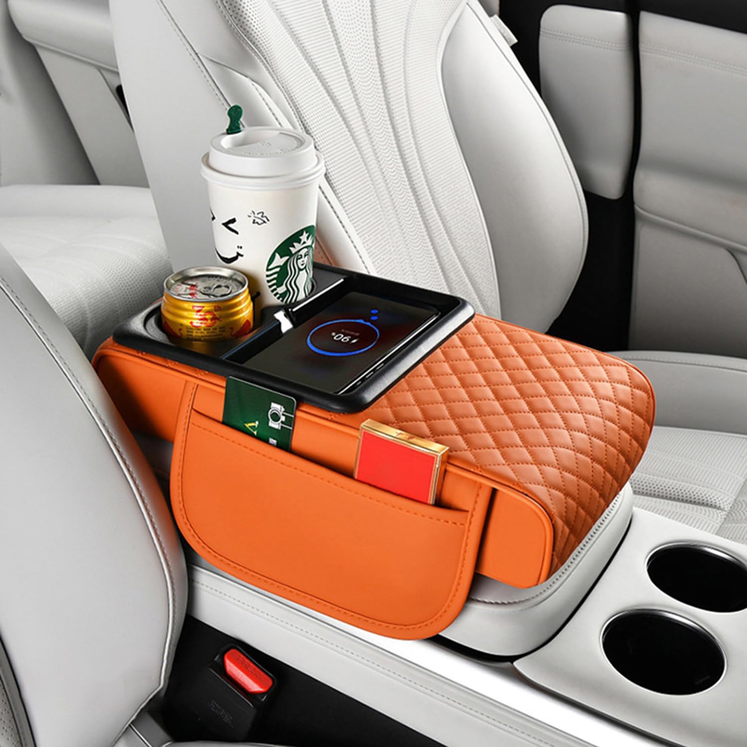GSENIN Auto Armrest Cushion for Suzuki Ciaz Swace Kizashi Samurai Jimny Ignis SX4 Vitara