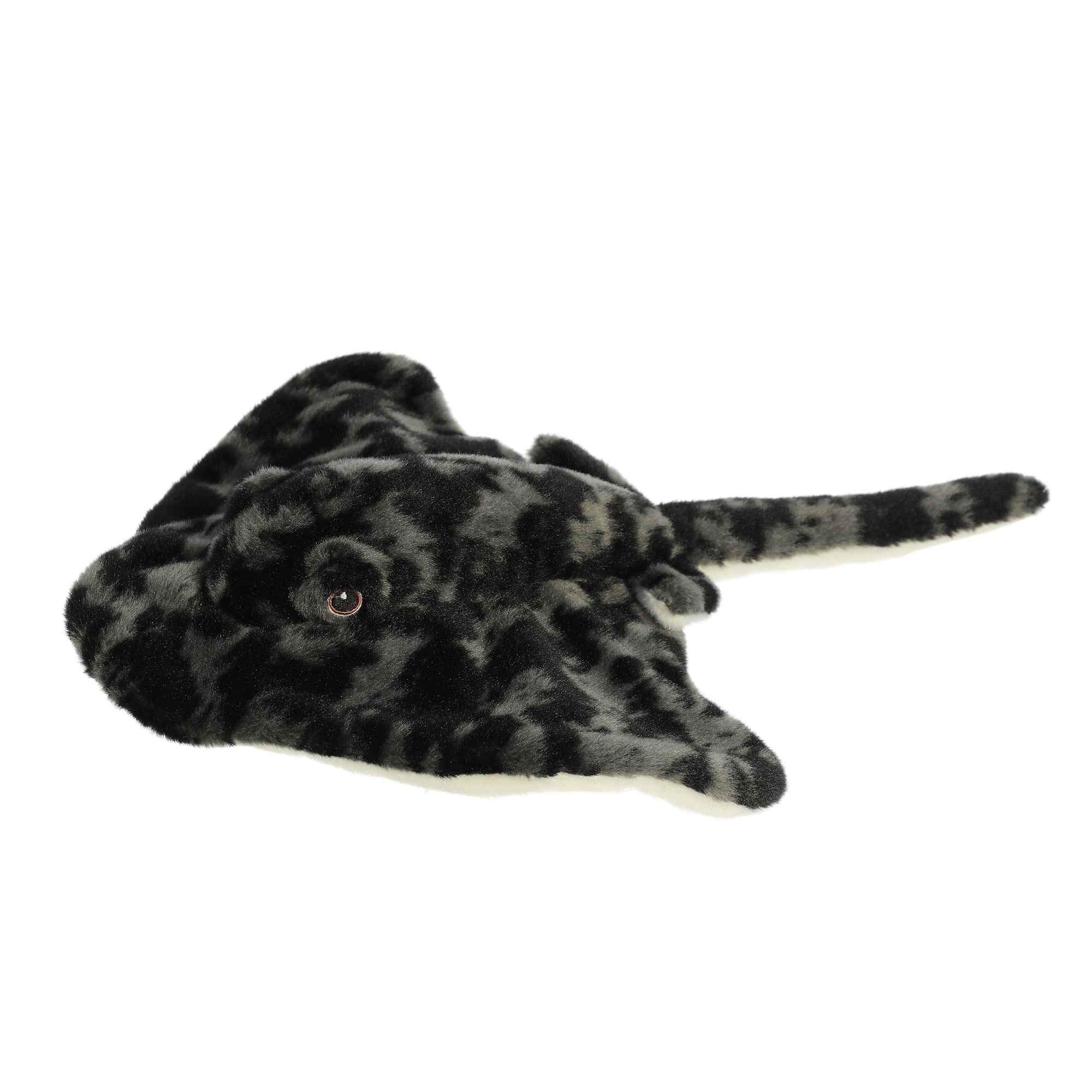 Aurora® Responsibly Made Eco Nation™ Stingray Stuffed Animal - Ideal for Playtime Adventures - Perfect for Birthdays or Just Because - Black 17.5 Inches