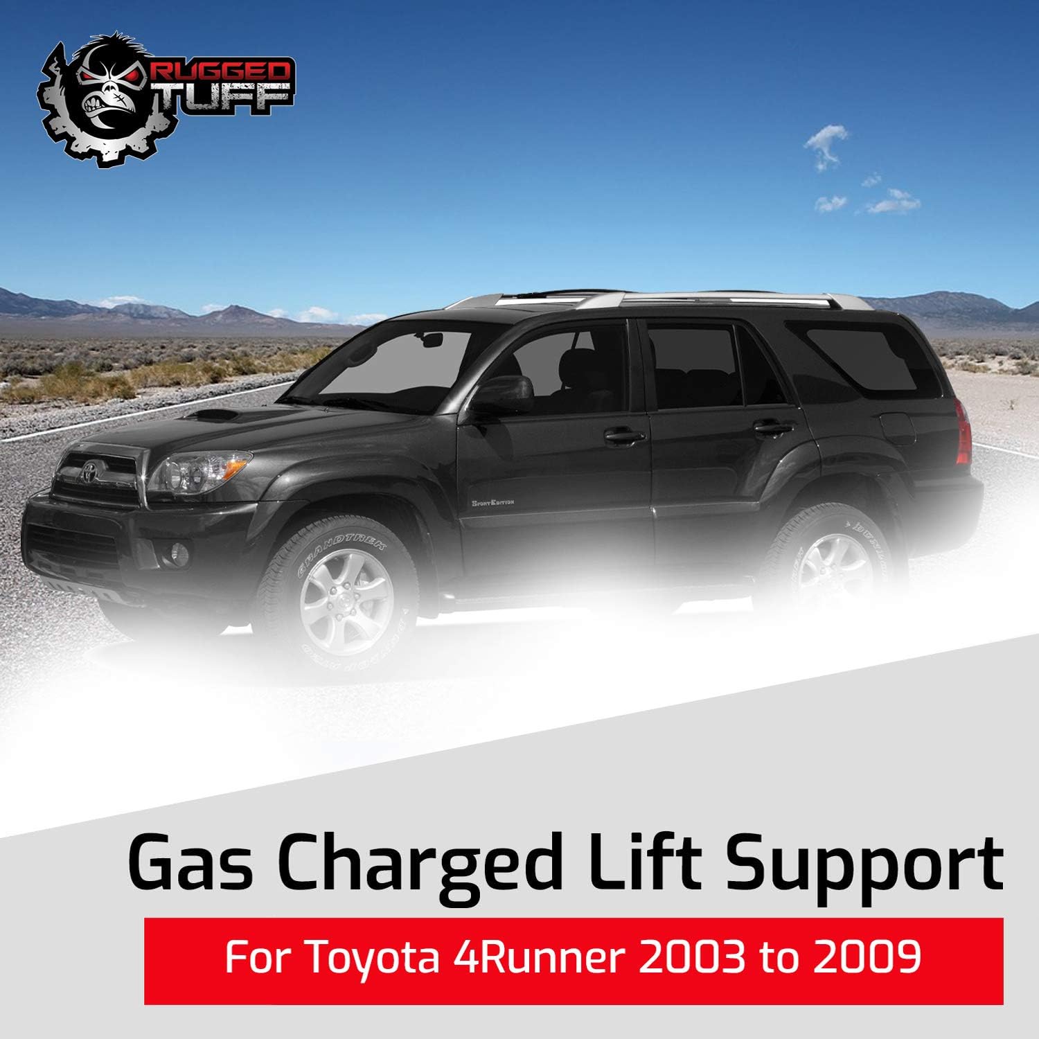 Rugged TUFF RT261088 Liftgate Lift Supports Rear Hatch Shocks Struts Gas Springs Arms Compatible with 2003-2009 Toyota 4Runner, Pack of 2