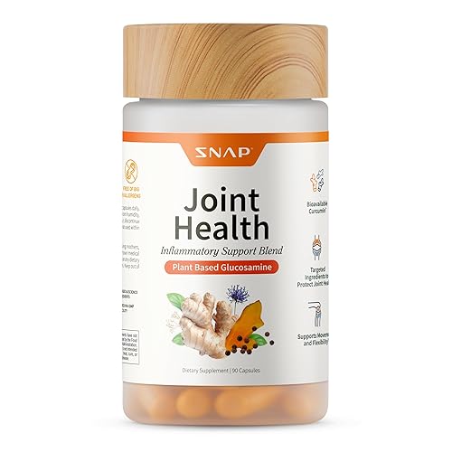 Snap Supplements Joint Health Support Supplement, Plant Based Glucosamine &