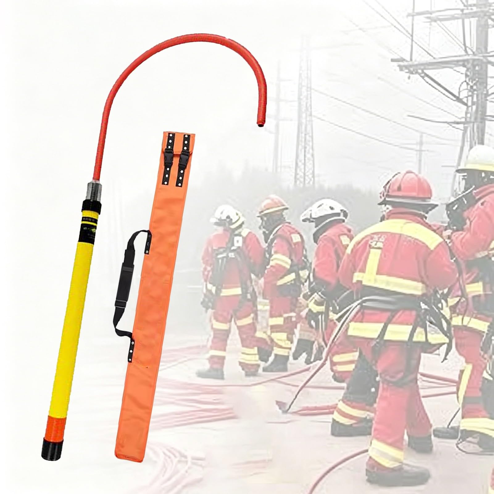 Generico Asta di Salvataggio Isolante ad Alta Tensione, Asta telescopica di Salvataggio con Borsa per Il Trasporto, Strumento di Emergenza per elettricisti per Attrezzature di Soccorso, (Dimensione_n