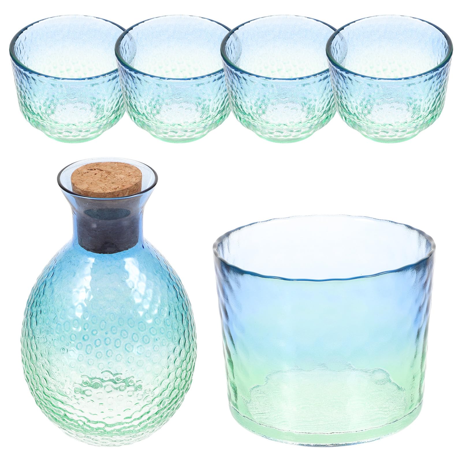 Traditionelles Japanisches Sake Satz aus Glas mit Leichtem Vielseitigem Design für Tee Partys und Elegante Anlässe