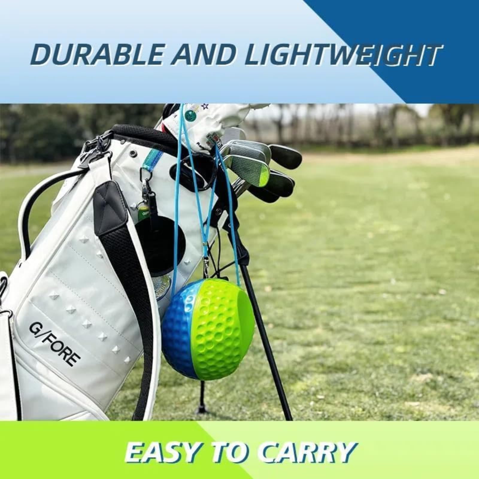 HoldOneLight Tragbarer Golfschwung-Trainer-Ball, Haltungs- und Bewegungskorrekturhilfe, inklusive Trageseil für einfachen Transport, ideal für Anfänger