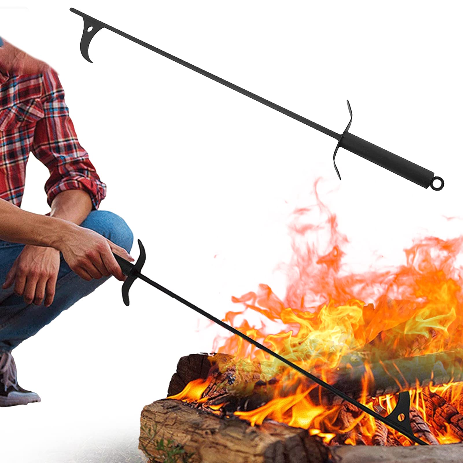 Tedious Fire Poker for Fire Pit,40 Inches Long Fire Stick with Removable  Design - Solid Black Steel Fireplace Accessories for Indoor and Outdoor  Uses, Rust-proof and Effective : Amazon.co.uk: DIY u0026 Tools