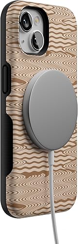 Vista 1041 de Casely Funda para iPhone 13 Compatible con MagSafe Color Splash de medianoche Funda retro abstracta Color de medianoche Splash Abstracto