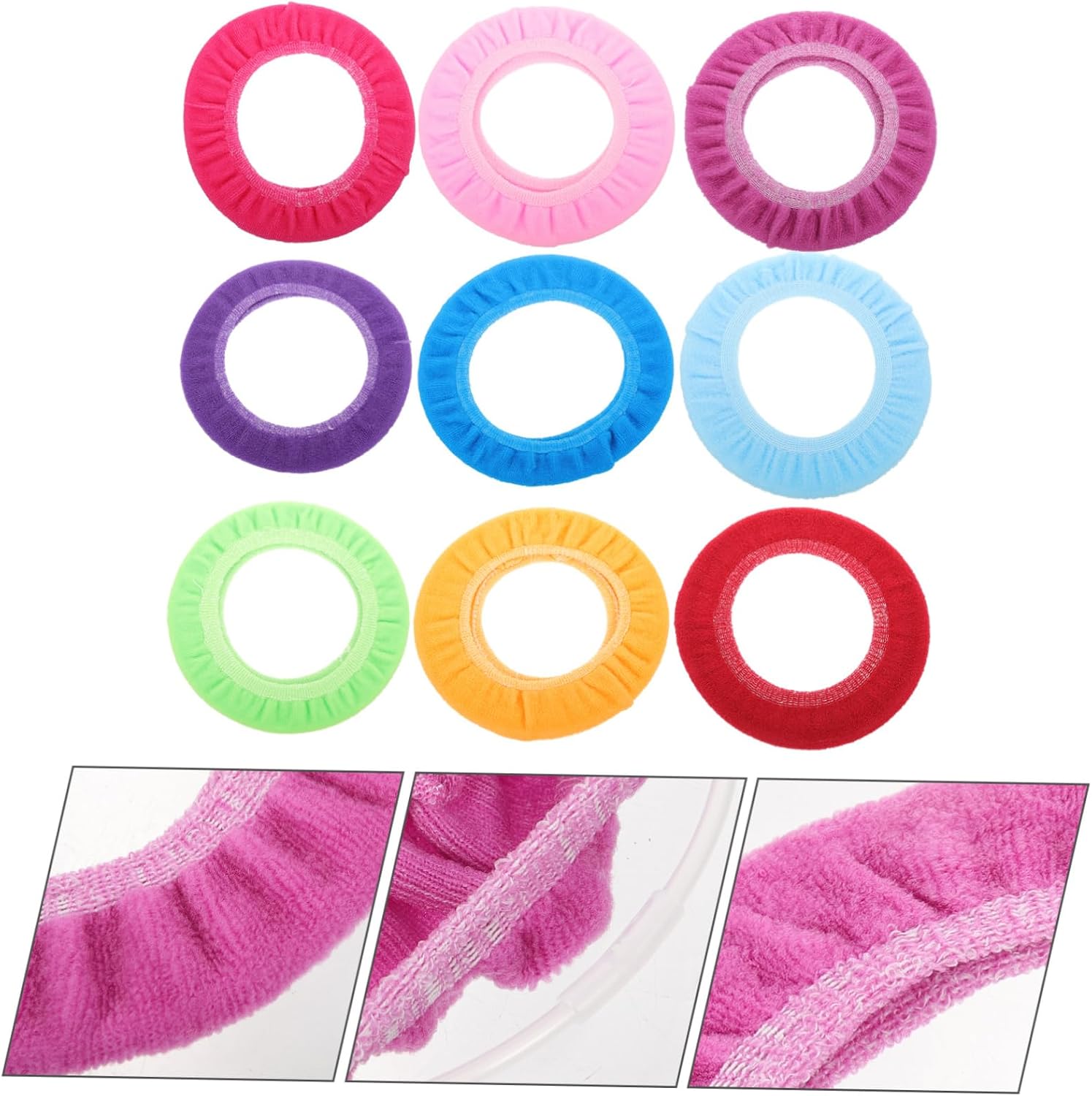 9pcs Washable Toilet Seat Cover Cushions Soft Warm Pads for Bathroom Comfort Portable Design Colors for Travel and Home Use Bathroom Decor
