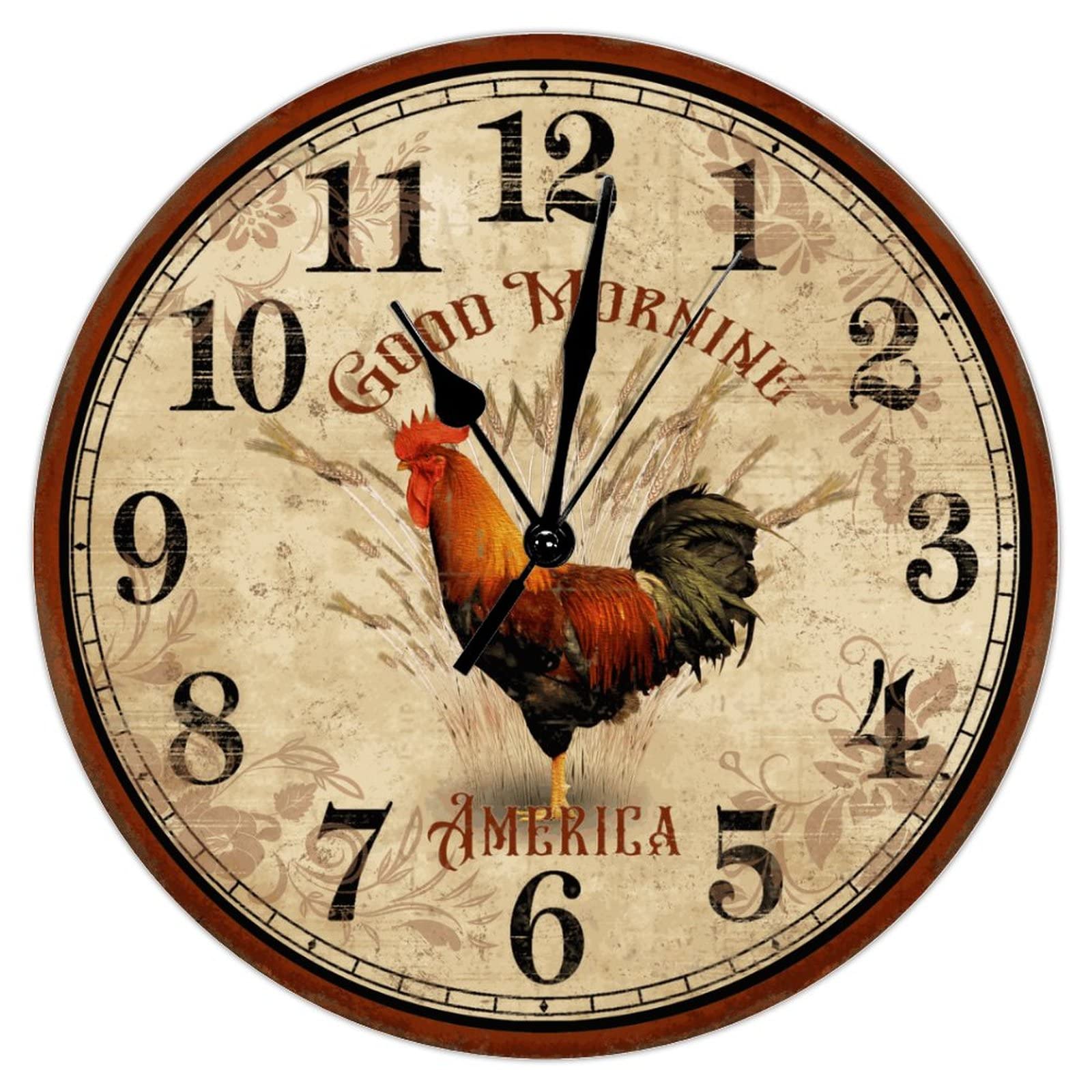 Horloge murale coq rustique pour creer une ambiance campagne chic dans la salle a manger