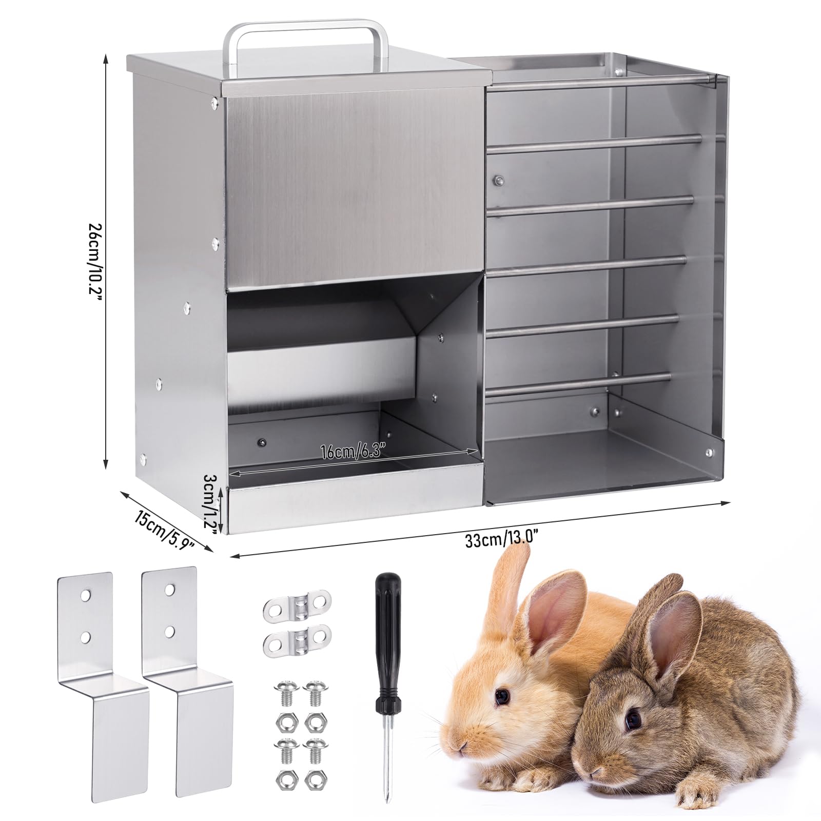 PKNYBZH 2 in 1 Rabbit Hay Feeder with Litter Box,5L Hay Feeder Set and Small Animals Hay Manger for Guinea Pig Chinchilla Bunny Other Small Animals - image 6