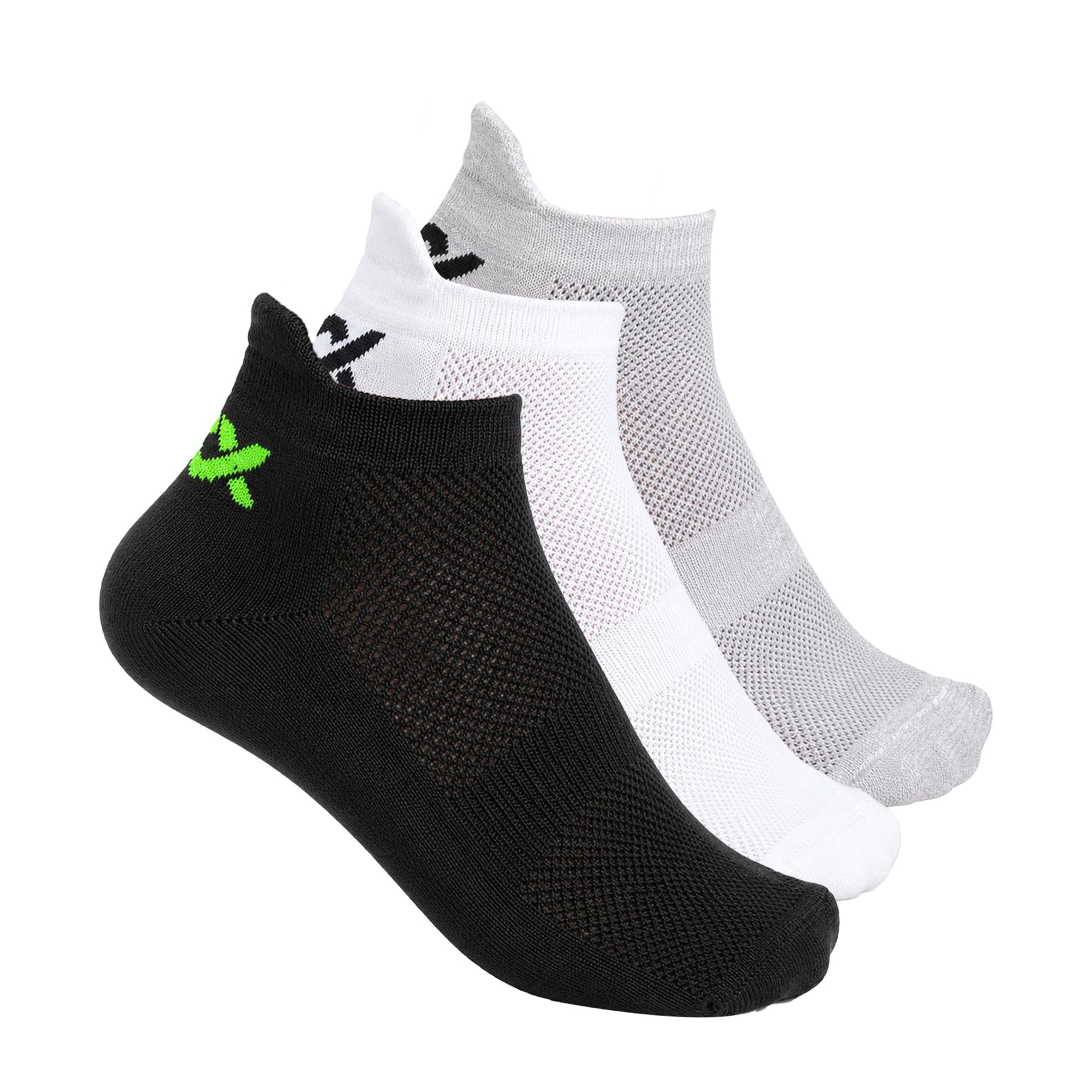 mcavoy MACVOY RIO Ankle Socks for Men and Women Soft & Breathable Cotton Socks | Suitable for Gym, Walking, Cycling, Daily & Office Wear | Free Size | Black, White & Grey-picture-14