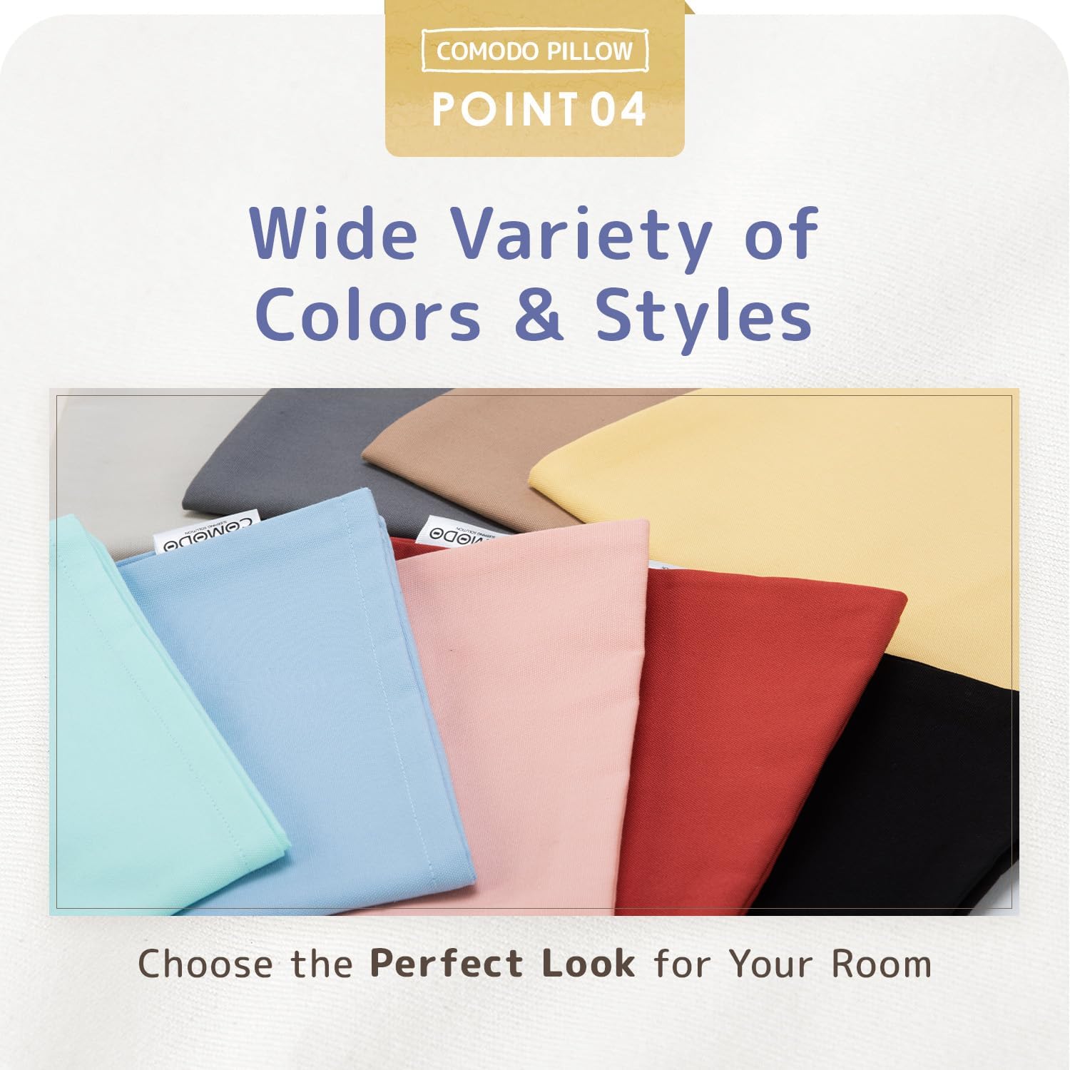 Comodo Body Pillow Cover with Zipper (Made in Japan / 63 x 20 inch (160 x 50cm) / Black) Dakimakura Pillow (Anime/Maternity) 100% Cotton CMC9000R - Washable