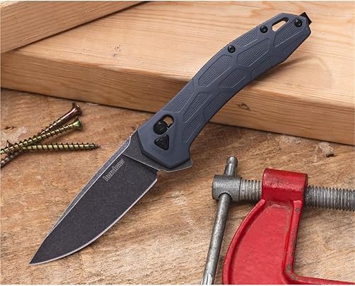 Miniatura 8 de Kershaw Cuchillo de bolsillo covalente, bloqueo DuraLock, mecanismo de apertura KVT con hoja de punto de caída, transporte diario de tamaño medio