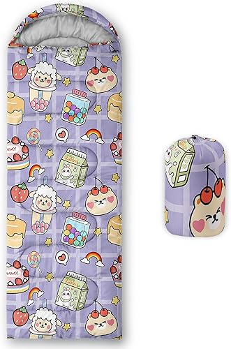 Miniatura 9 de QOOMO - Saco de Dormir para Acampar, para 3 Estaciones, Clima Cálido y Fresco, Ligero, Resistente al Agua, para Adultos y Niños, Equipo de Camping