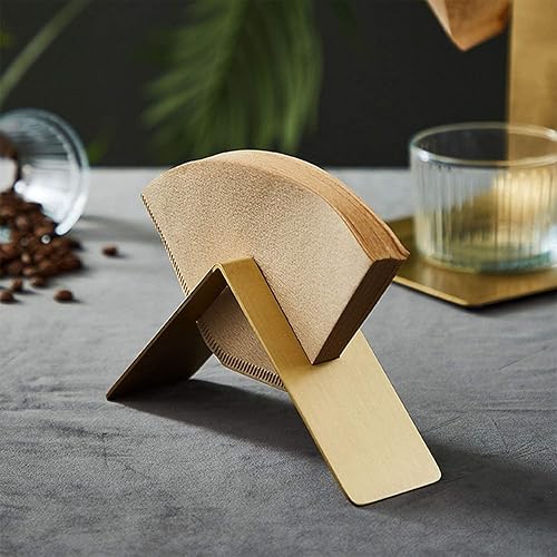 Vista 14 de MIAO JIN Soporte de papel de filtro de café, contenedor de almacenamiento de papel de café de acero inoxidable, dispensador de soporte de filtro