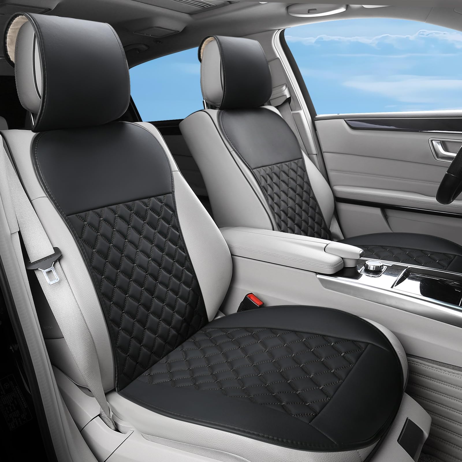 ONEMAJI 2 Pcs Auto Seat Cover for BMW 2 Series Active Tourer XDrive U06 2022-2025, Car Seat Cushion Front Seat Protector Vehicle Seat Pad Interior Seat Guard