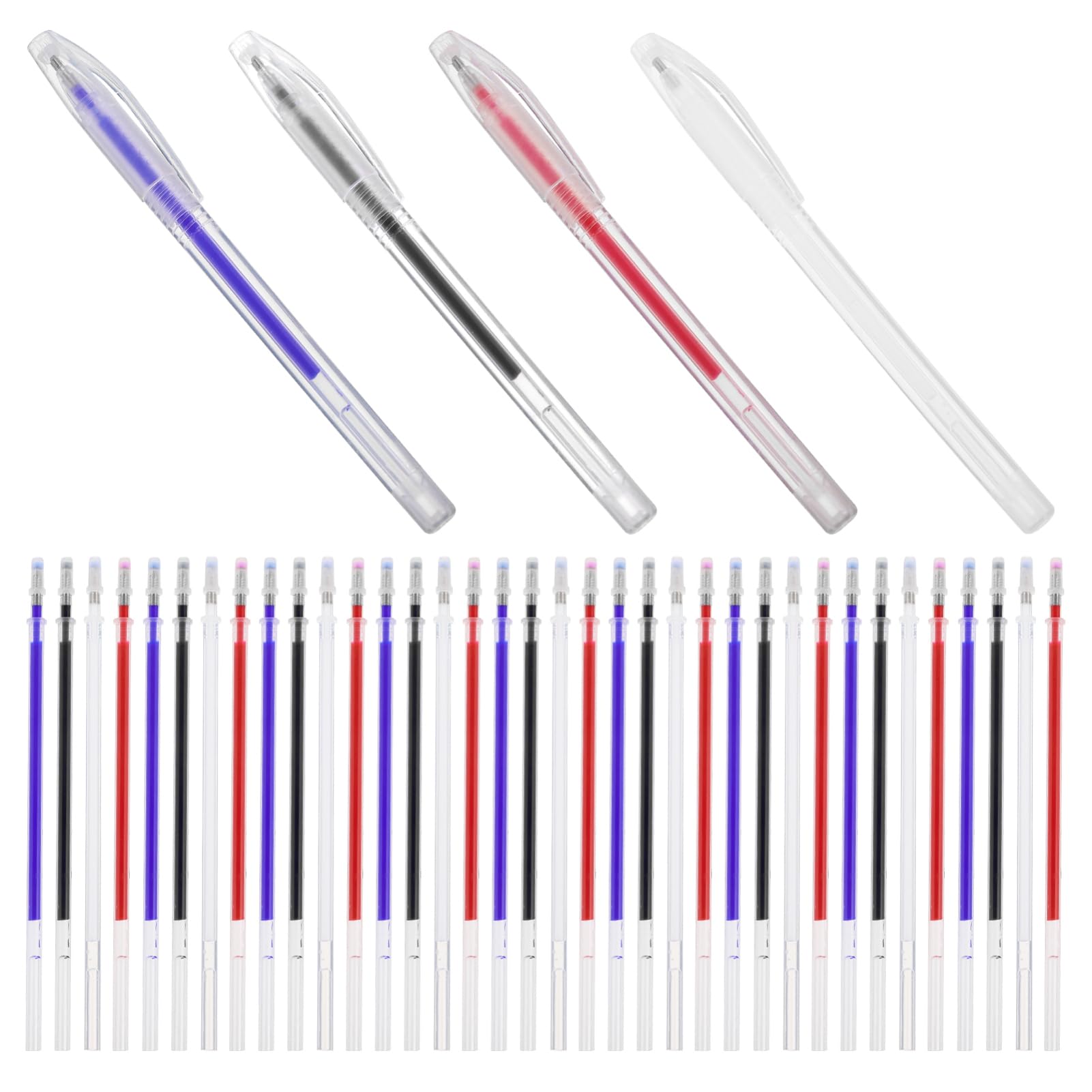 Tofficu 16 Set Penna in Tessuto Termico Pennarello UV Penne Cancellabili Cancellabile Penna Bianca Ricariche Penna di Posizionamento per Cucire Pennarelli Penne a Fiato Gel Inchiostro