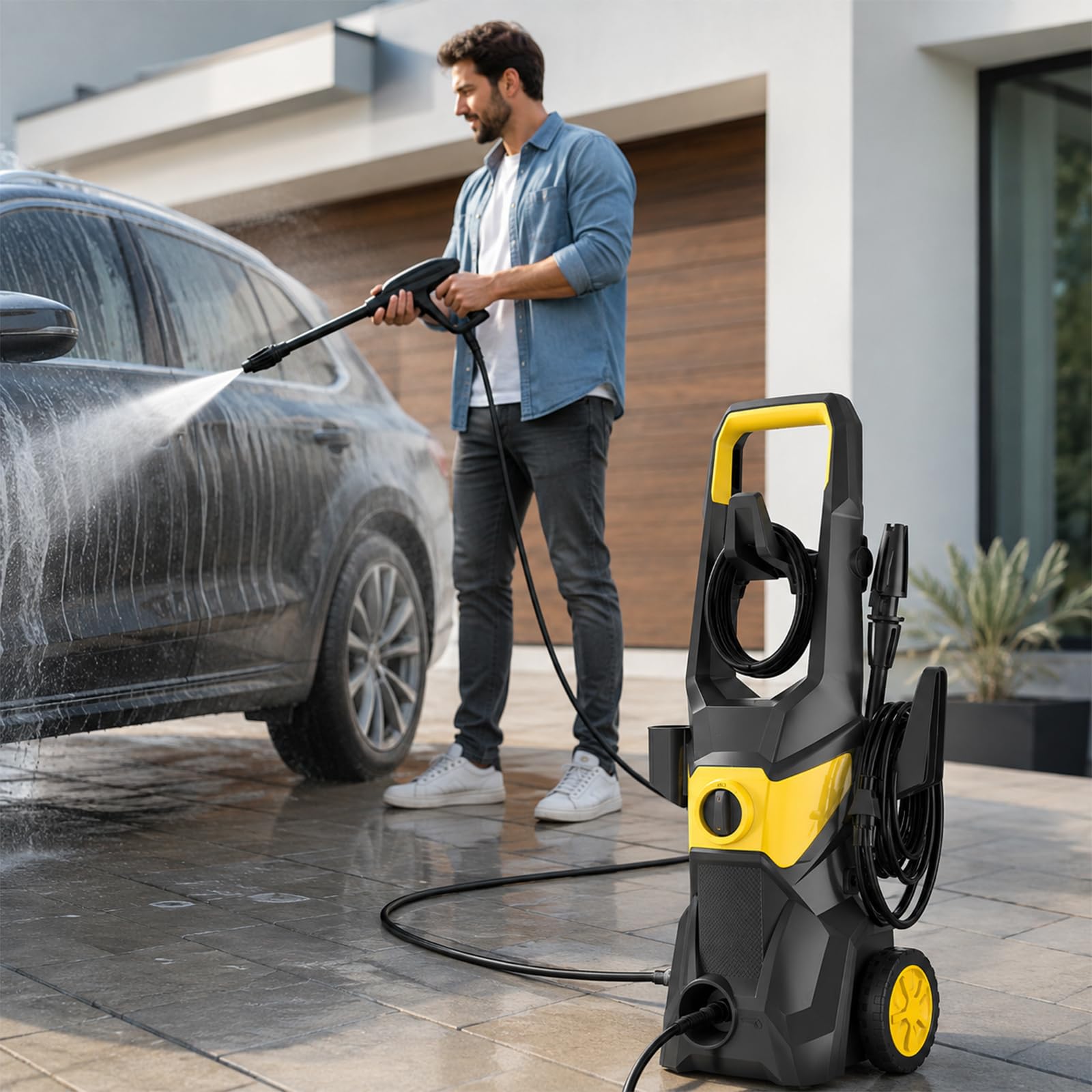 Idropulitrice ad Alta Pressione, Portatile per Auto, Terrazzo, 3 Modi