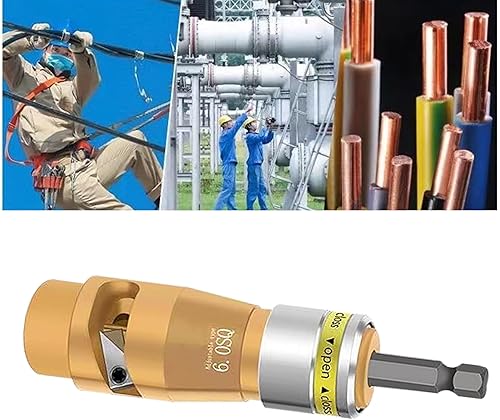 Miniatura 7 de Herramientas de torsión de alambre, 6 pelacables cuadrados y tornado, terminales de alambre de mano de aleación de aluminio, herramientas eléctricas