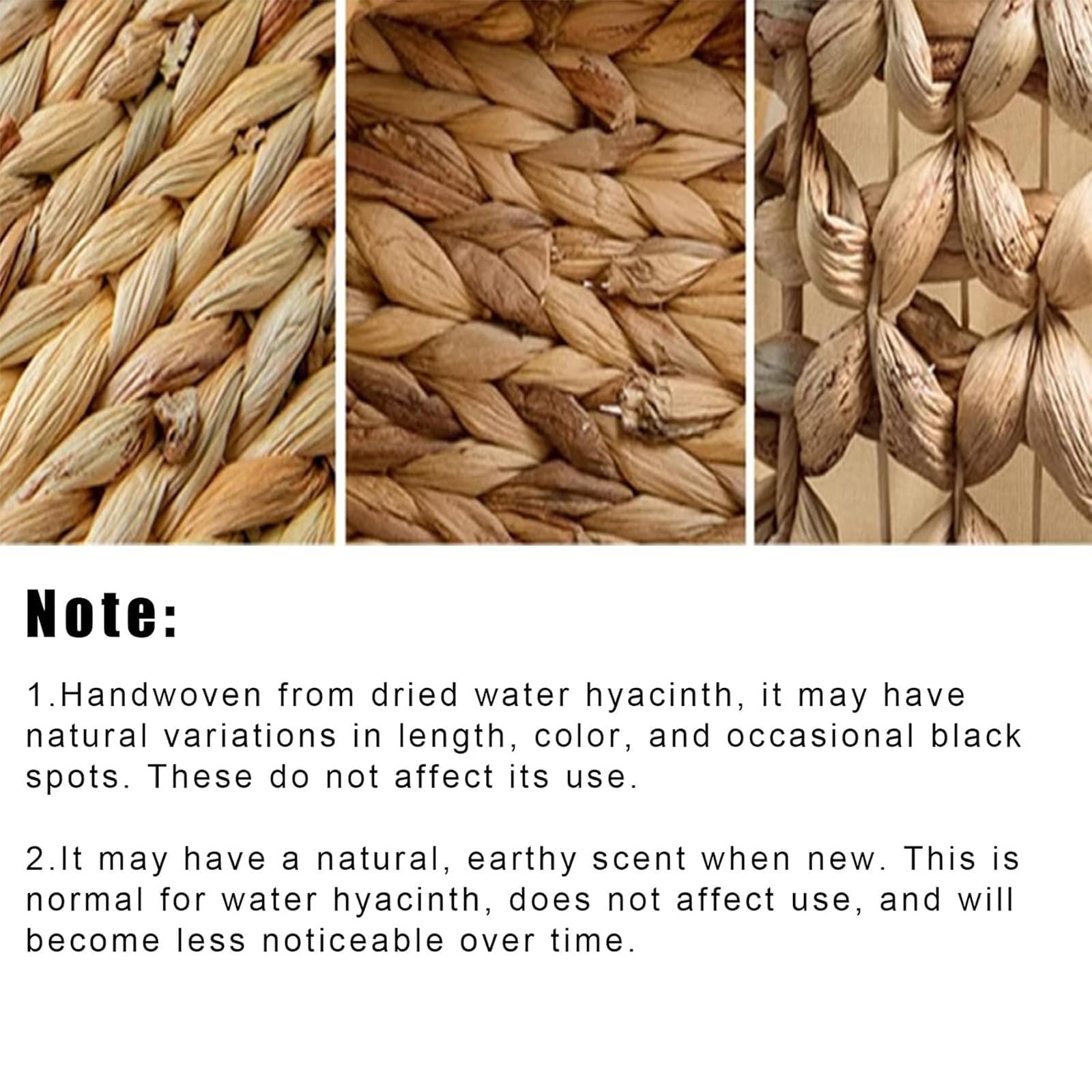 Cesto portaoggetti Rotondo in Fibra Naturale Realizzato in giacinto d ' Acqua, Ideale per Mantenere Lo Spazio in Ordine e Soluzione archiviazione Decorativa ordinata