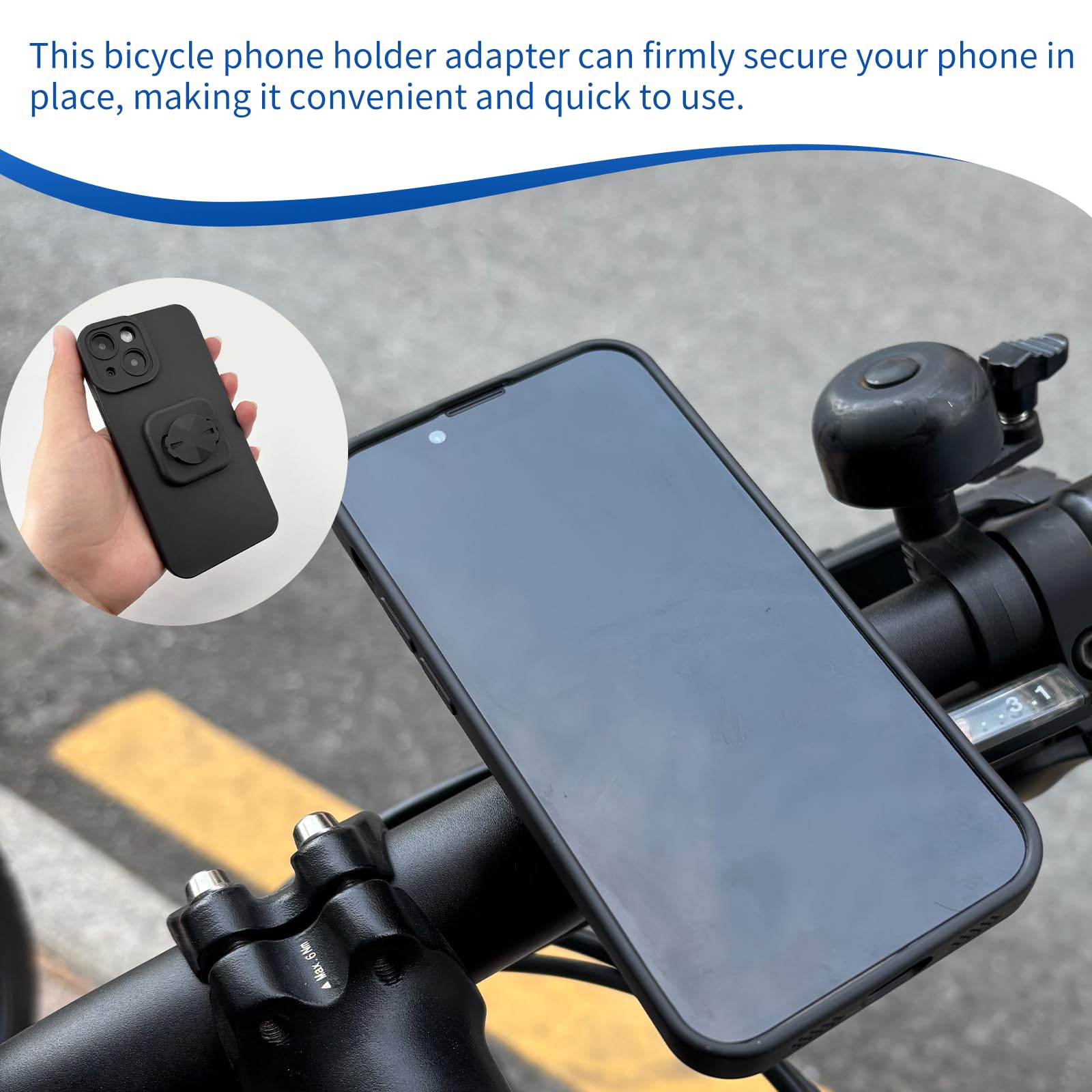 Supporto adattatore per cellulare Garmin – Supporto per bicicletta con adesivo forte, in plastica 40 x 40 mm, adatto per bici da corsa e mountain bike (2 pezzi)