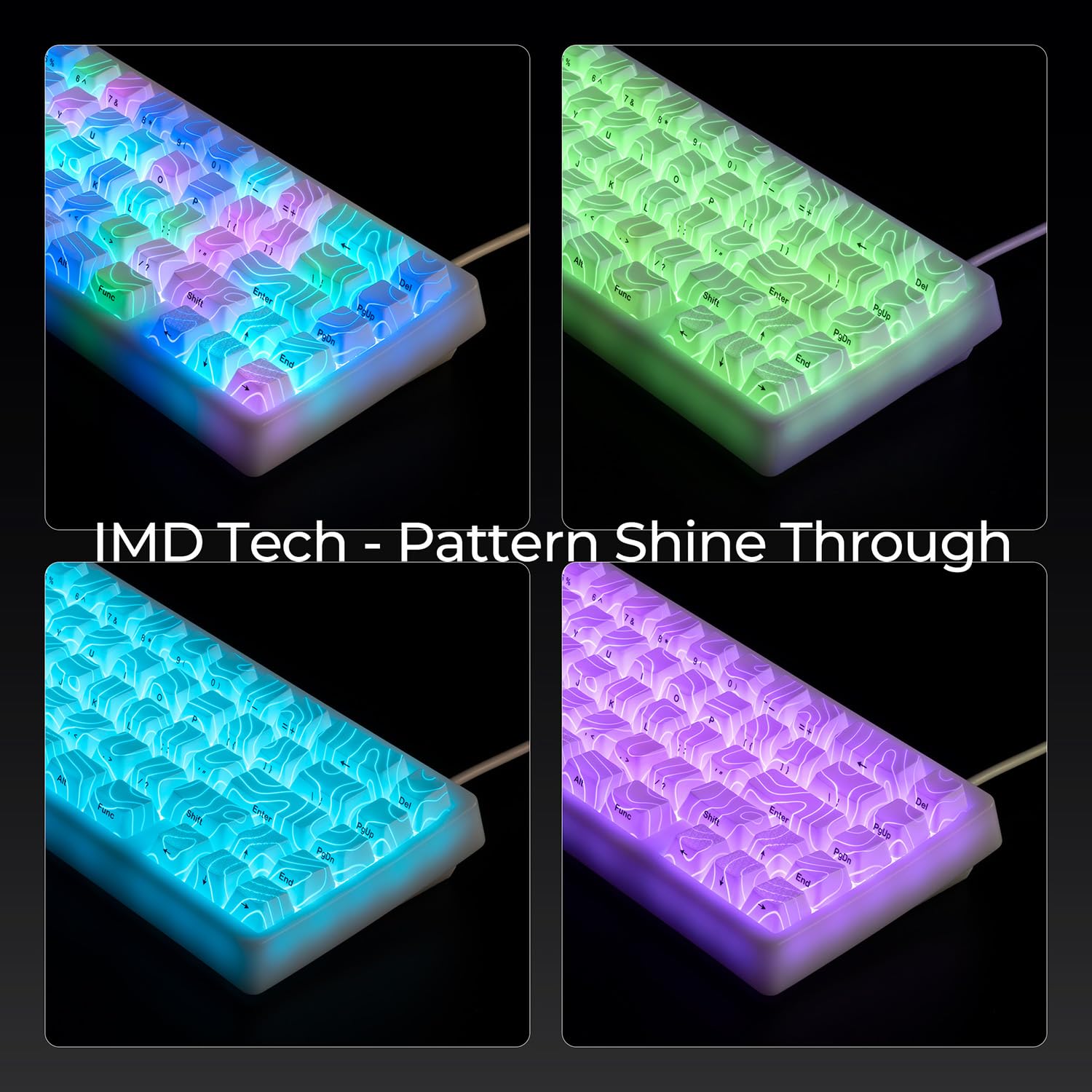 Amazon | LOFEI XVX M67 メカニカルキーボード 等高線 透明 キー 