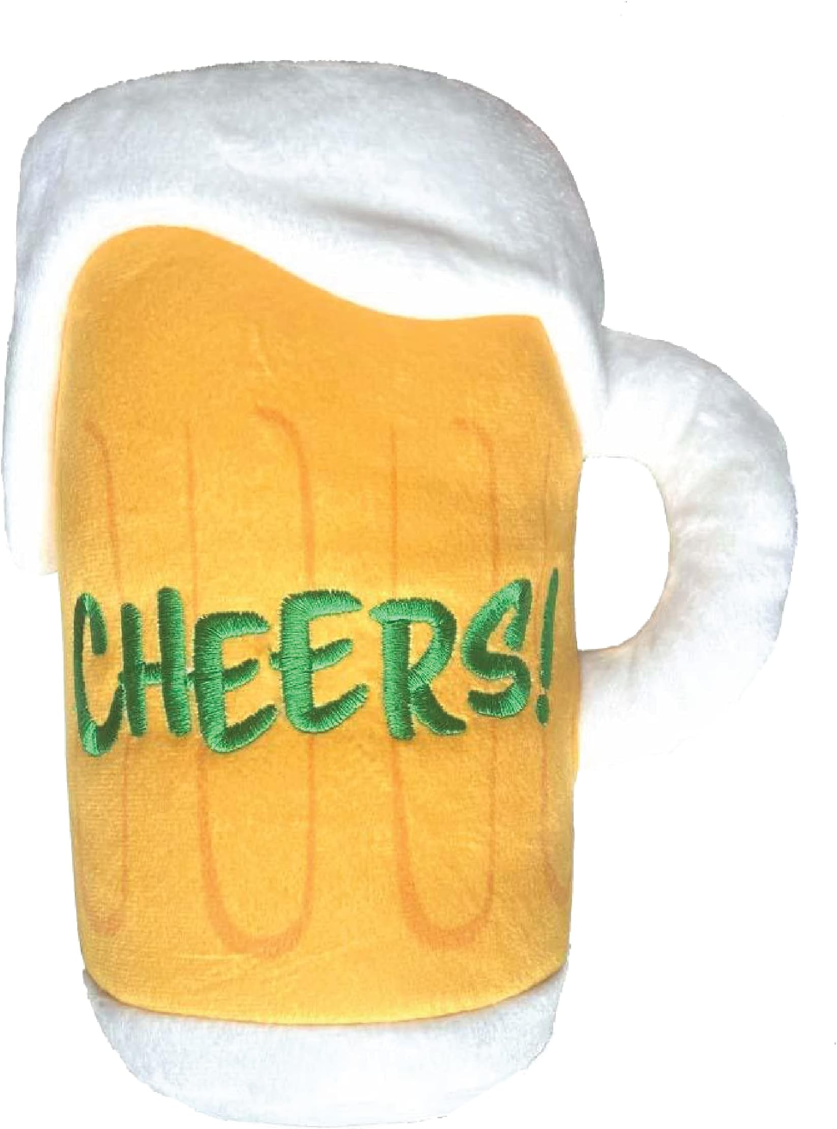 Huxley & Kent Funny Dog Toy w/Squeaker โ Power Plush Squeaky Dog Toys for Small, Medium & Large Dogs โ Soft Stuffed Animal for Indoor Play & Fetch - Cheers Mug, Large