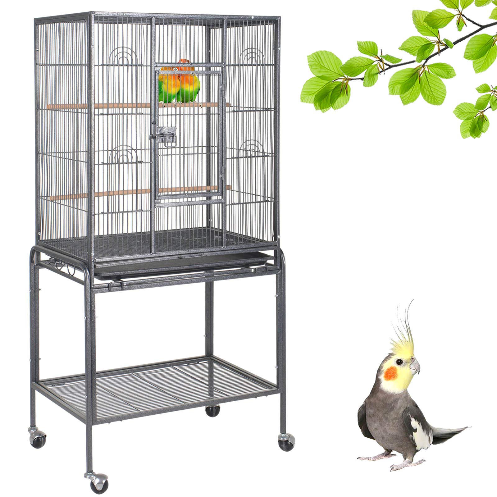 Buy MorNon 54" Extra Large Birdcages Mobile Large Parrot Cage Standing