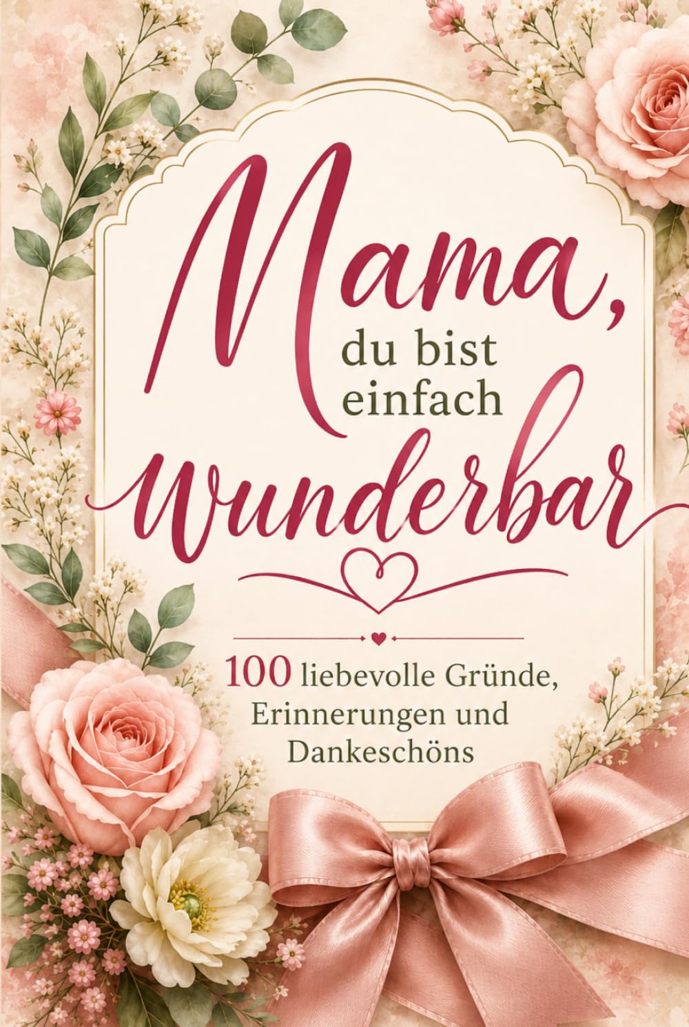 Mama, du bist einfach wunderbar – 100 liebevolle Gründe, Erinnerungen und Dankeschöns: Ein liebevolles Geschenkbuch zum Geburtstag, Muttertag und Weihnachten.