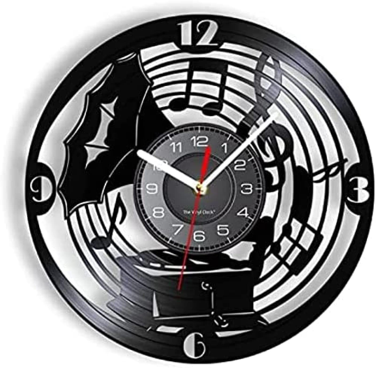 Horloge murale en vinyle cadeau original pour passionnés de musique