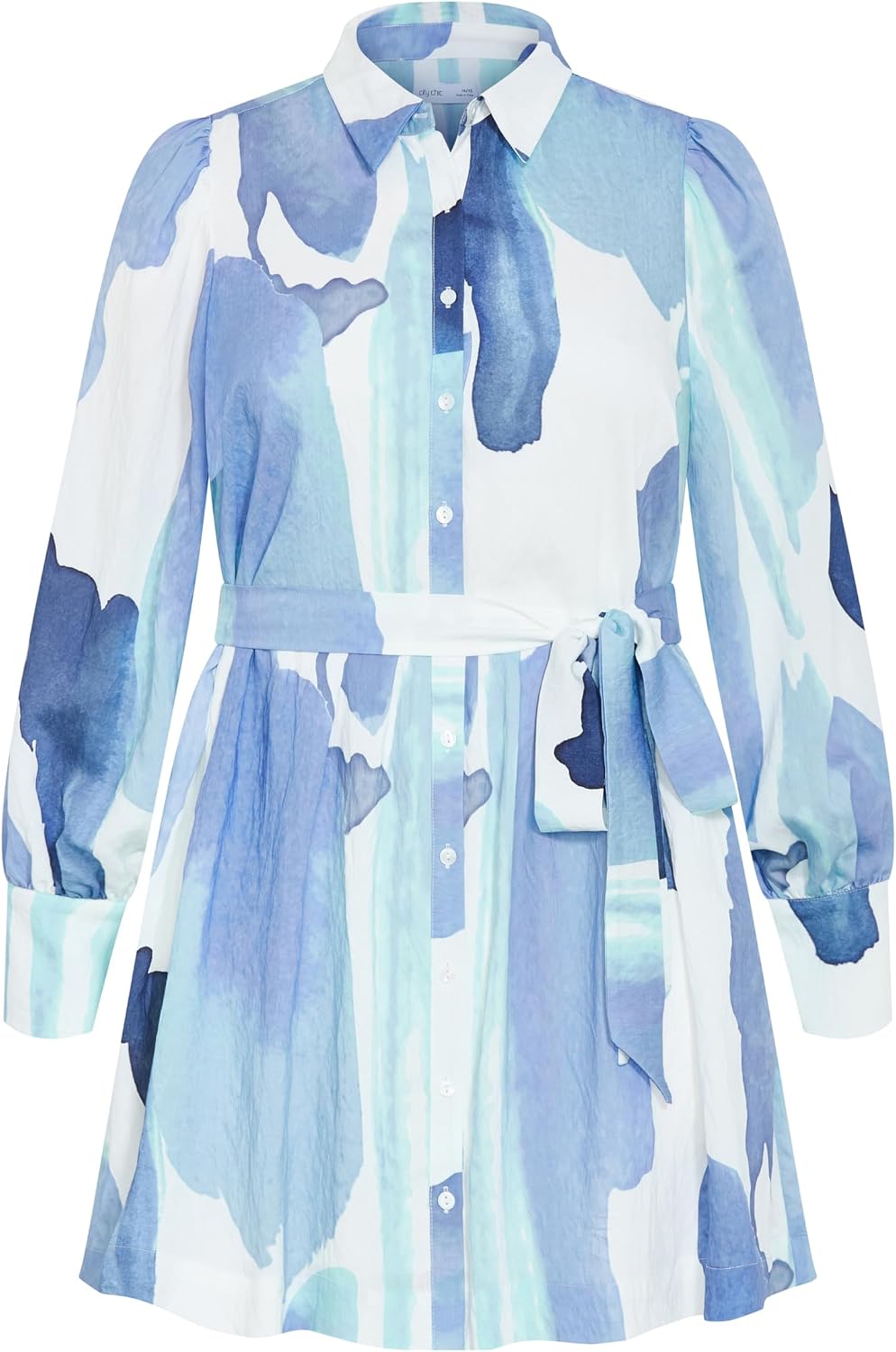 City Chic Plus Size Dress - Ezra Surface Level Print Mini