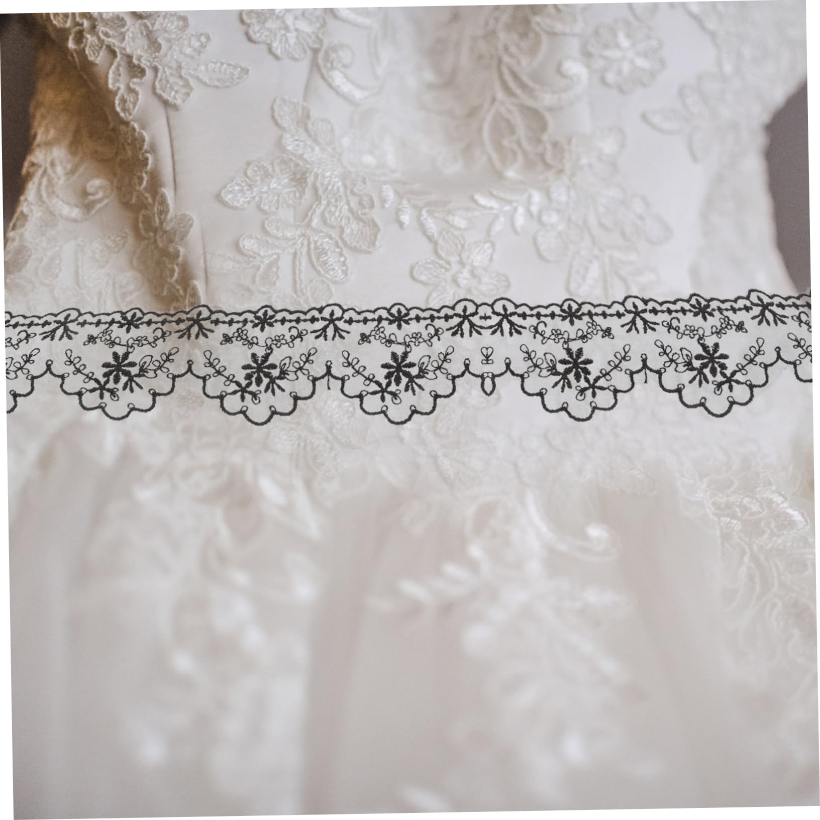 NUOBESTY 4rollos Encaje De Decorativo Para Manualidades De Encaje De Yardas Para Vestidos Cortinas y Decoraciones De Fiesta