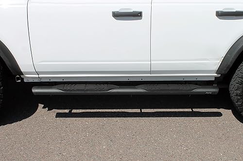 Miniatura 8 de Raptor Series Estribos escalones de 5 pulgadas de aluminio negro de estilo ovalado para 21-24 Bronco 4 puertas