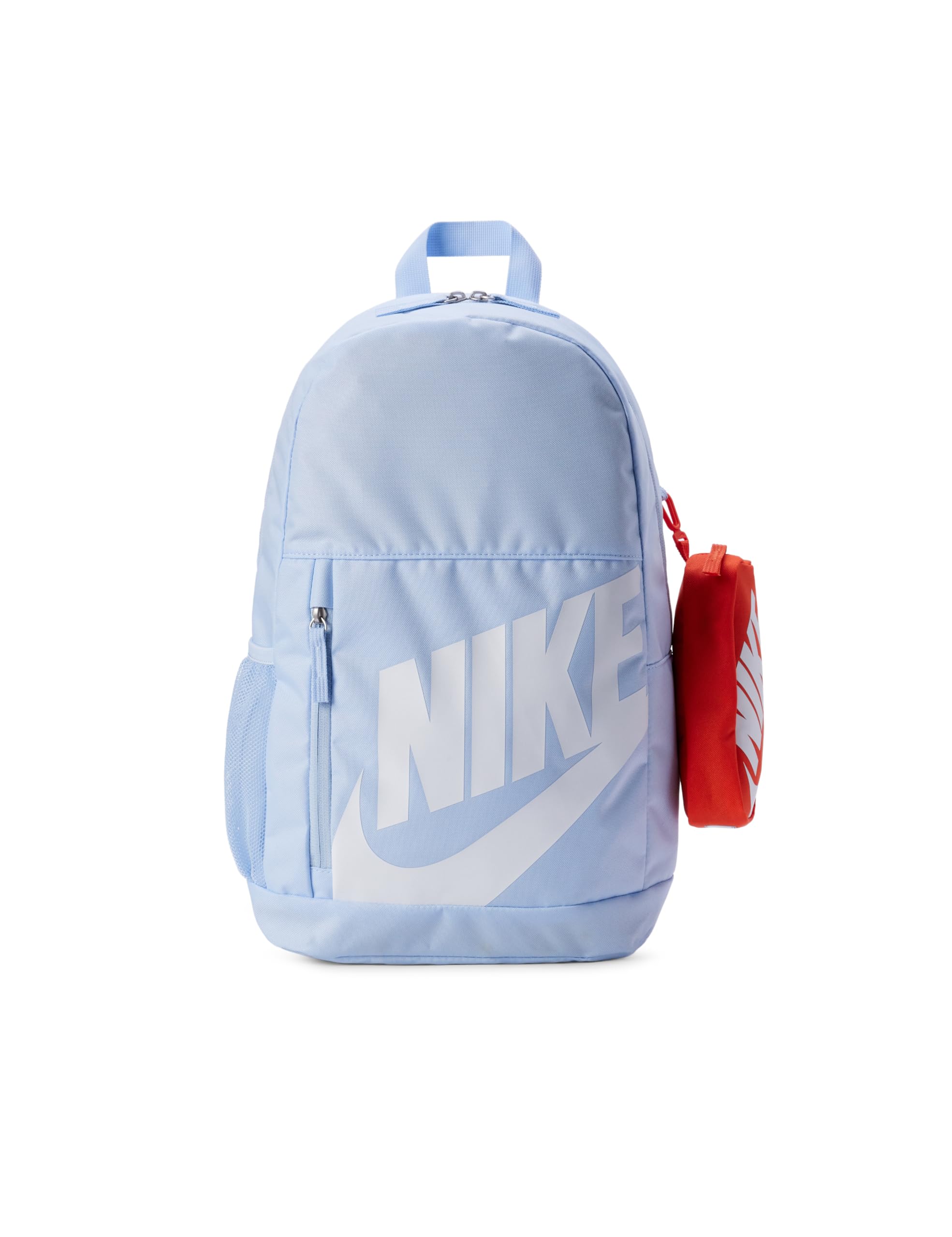 Nike Kids Elmntl Shoebox Backpack, Hydrogen Blue/Orange/White, One Size