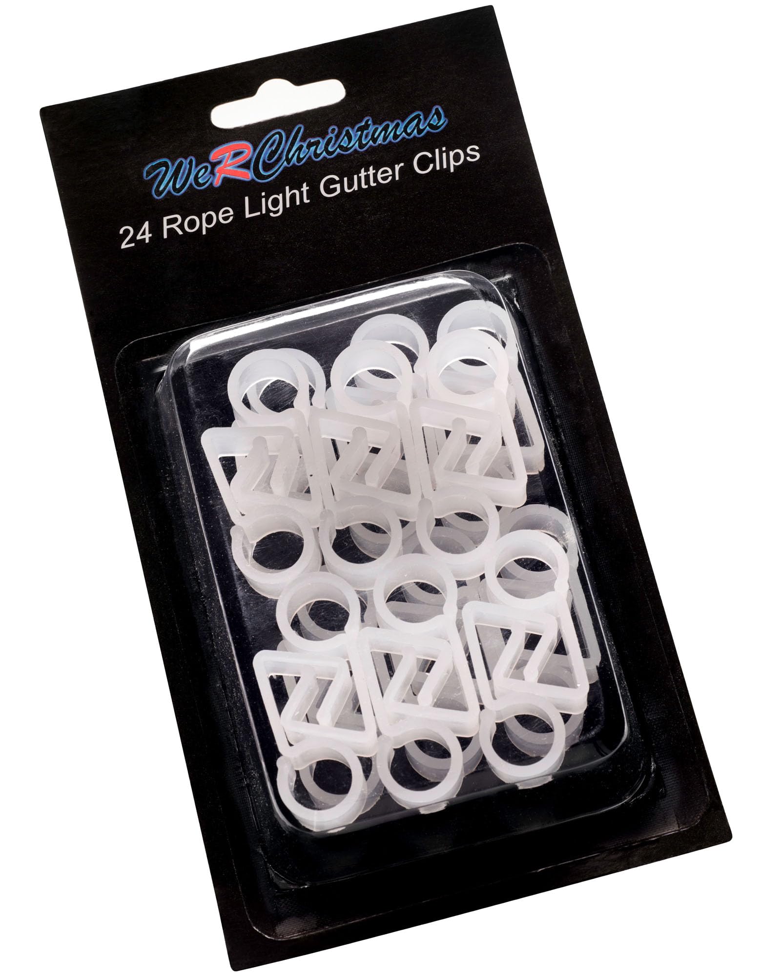 WeRChristmas Rope Light Gutter Hooks, White, Pack of 24, 4 cm