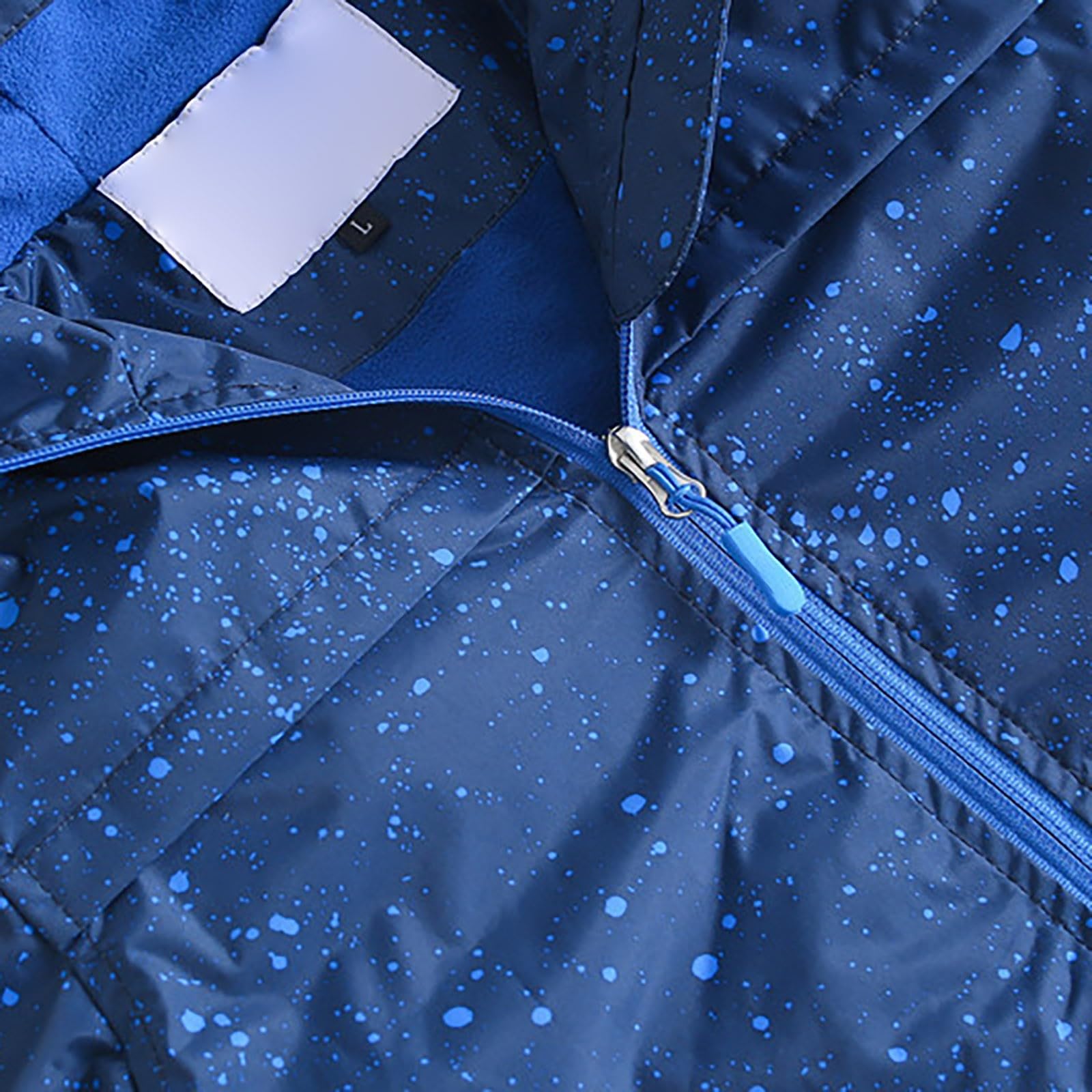 Giacca per ragazzi Giacca a vento leggera foderata in pile con cappuccio giacche all'aperto antivento escursionismo cappotto per bambini autunno inverno Outwear