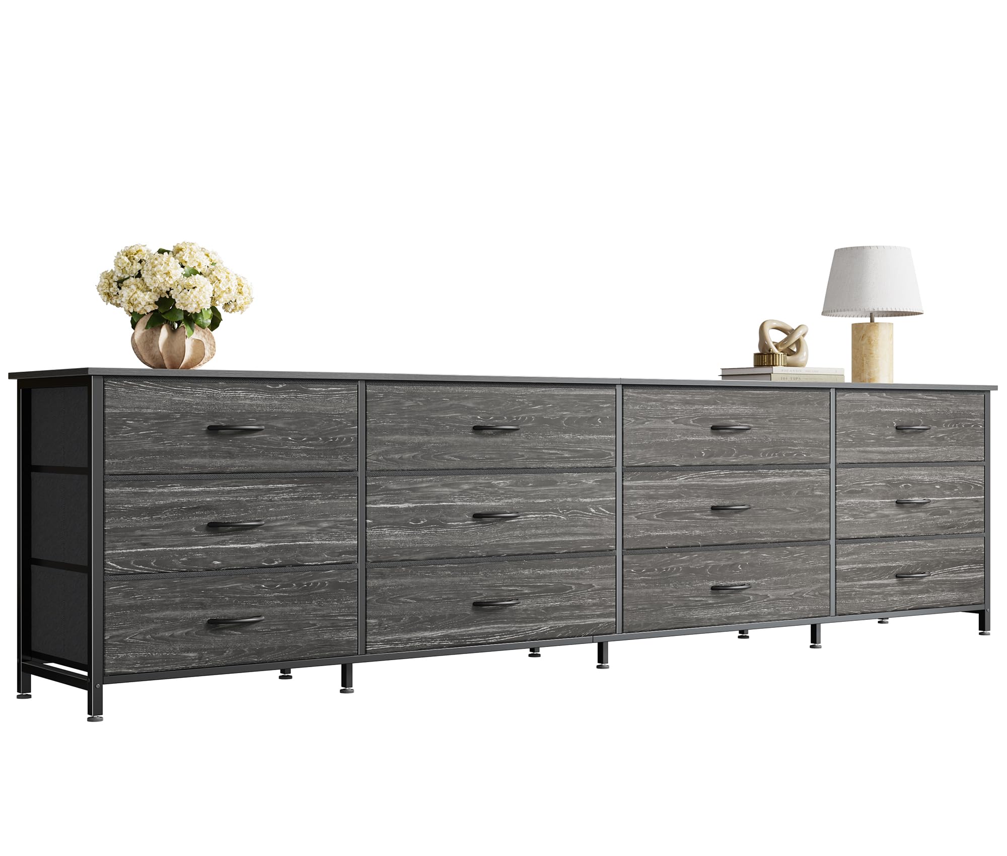 Huuger 78.7 Inch Long Dresser for Bedroom, 12 Drawer Dresser for Closet