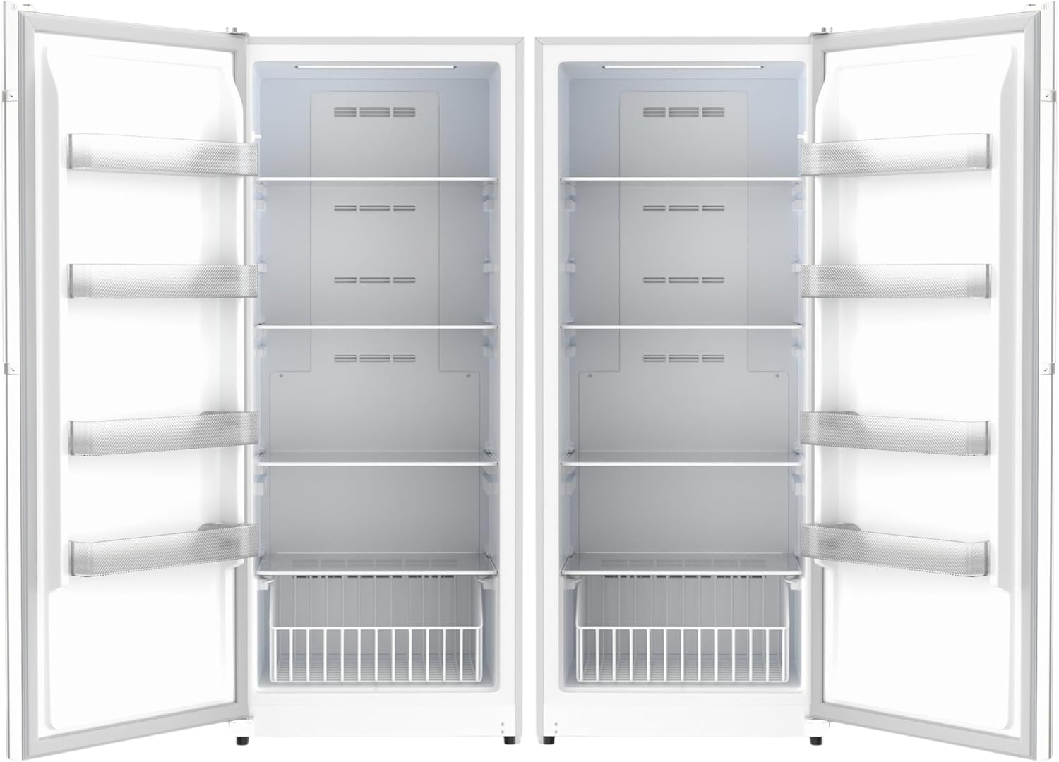 Conserv ENERGY STAR 14 Cu.Ft. Convertible Refrigerator Freezer Pair, Garage Ready— Modular Side-by-Side French Door Look, Use as Fridge or Freezer (White)