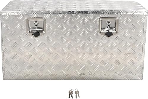 BIGREAT Caja de aluminio resistente de 36 pulgadas con pestillo de mango en T, caja de herramientas debajo de la cama de 17 x 18 x 36 pulgadas con