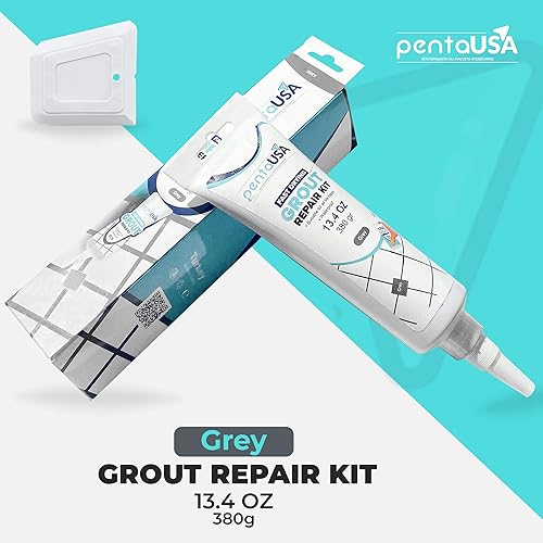 Miniatura 2 de PentaUSA - Reparaciones de lechada de azulejos que renueva el tubo de relleno, 3 protectores triples, kit de reparación de lechada de secado rápido,