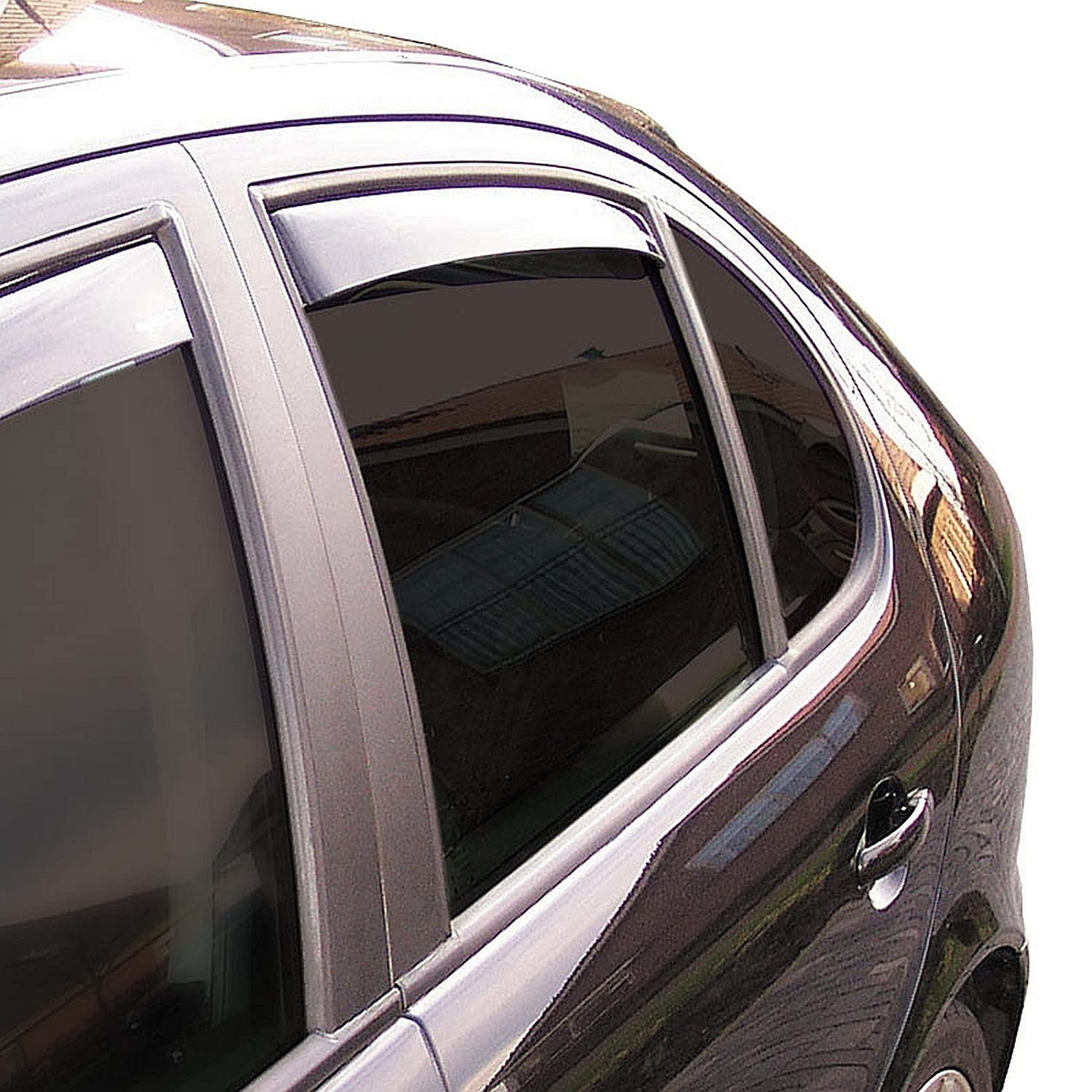 ClimAir Window Visors Master Dark (rear) compatible with Volkswagen Tiguan 5 doors 2016-2024, Black