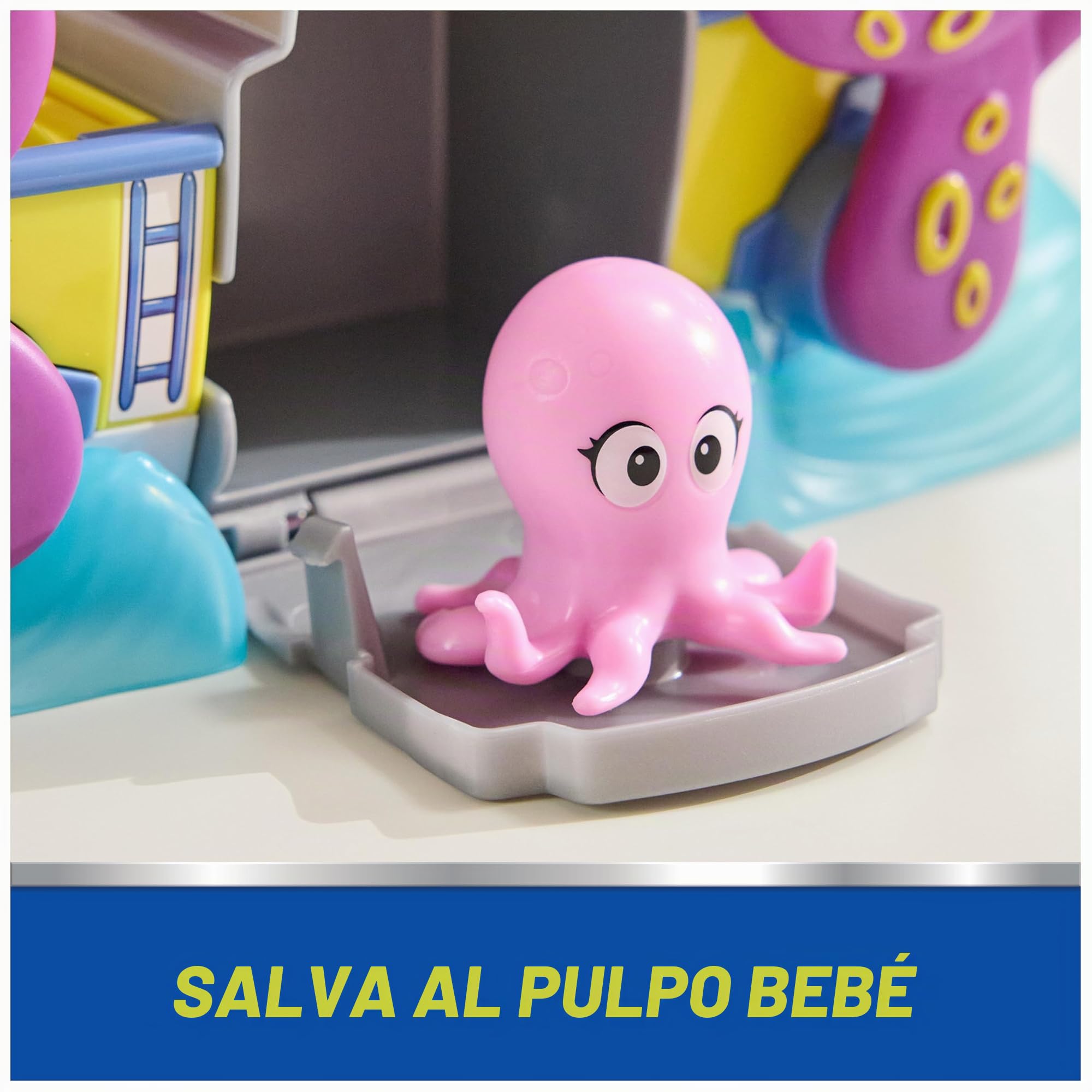 Paw Patrol Pup Squad - Juego de Pulpo con Pista de Carreras, rampa, Chase Pup Squad Racer y Calamar bebé, Adecuado para niños a Partir de 3 años