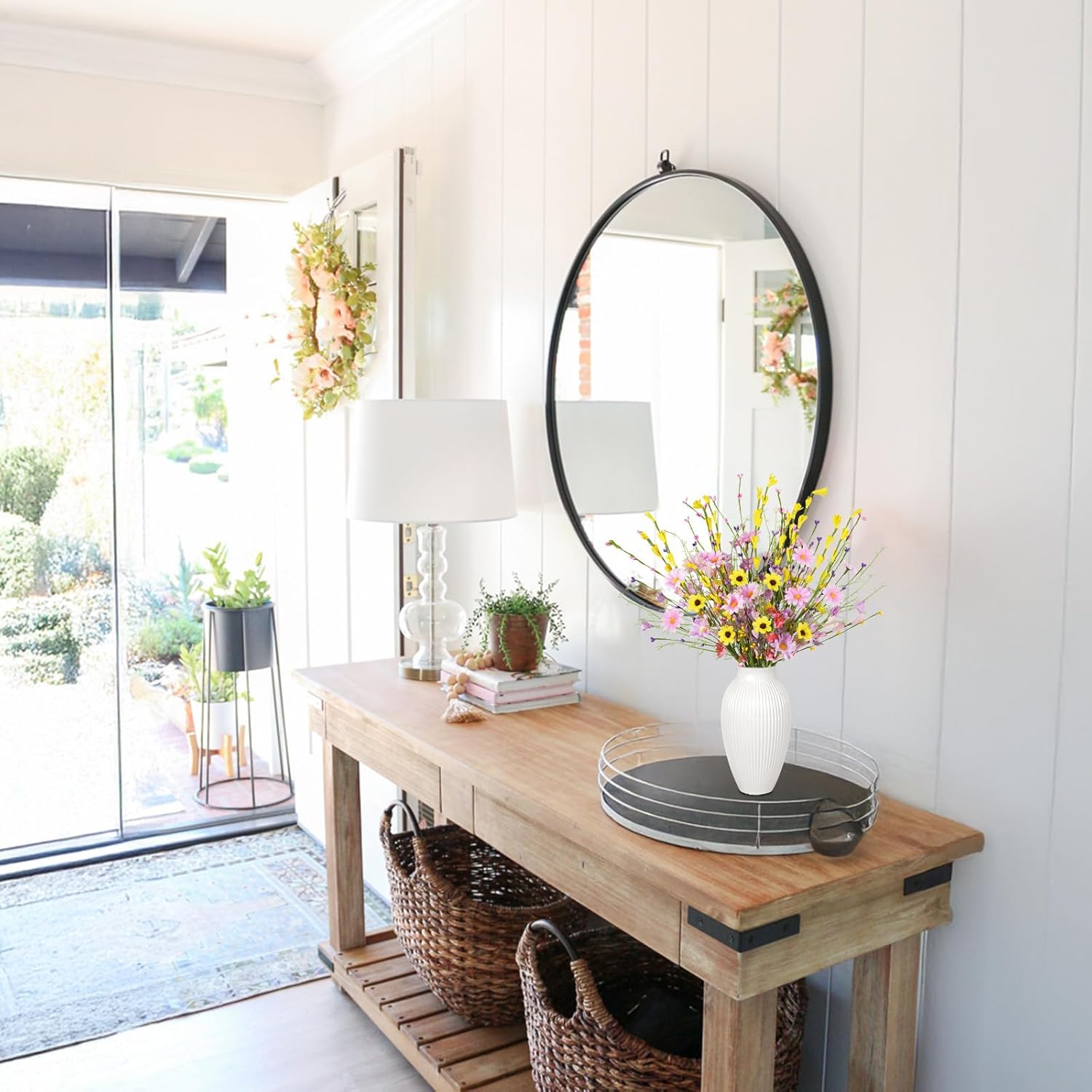 ＊新作＊ MHMJON 造花 春の花 12個 夏の花の枝 フェイクレンギョウの茎 デイジーフェイクフローラルピック シルクフラワー 自宅 屋内