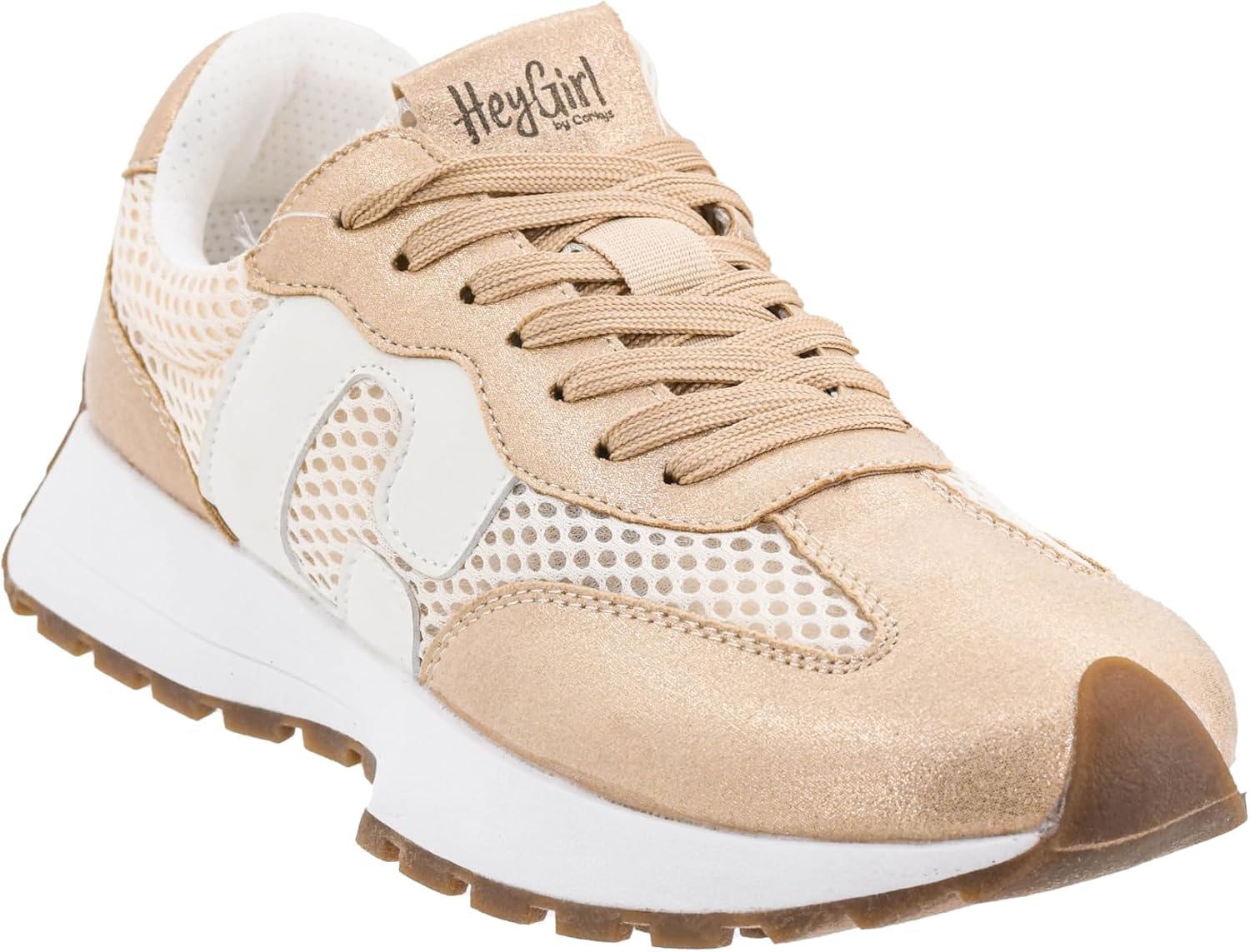 Corkys Footwear Hey Girl No Prob Fashion Sneaker – with a Cushioned Insole, Lace-Up Design, and Durable Traction Outsole - Lightweight, Stylish, and All-Day Wear