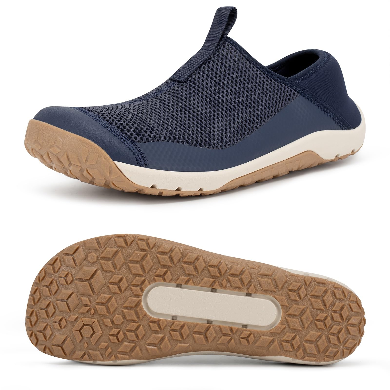 Men's Barefoot Water Shoes Wide Width Slip On Quick-Dry Aqua Socks for Beach Swim Kayak Lightweight Non-Slip
