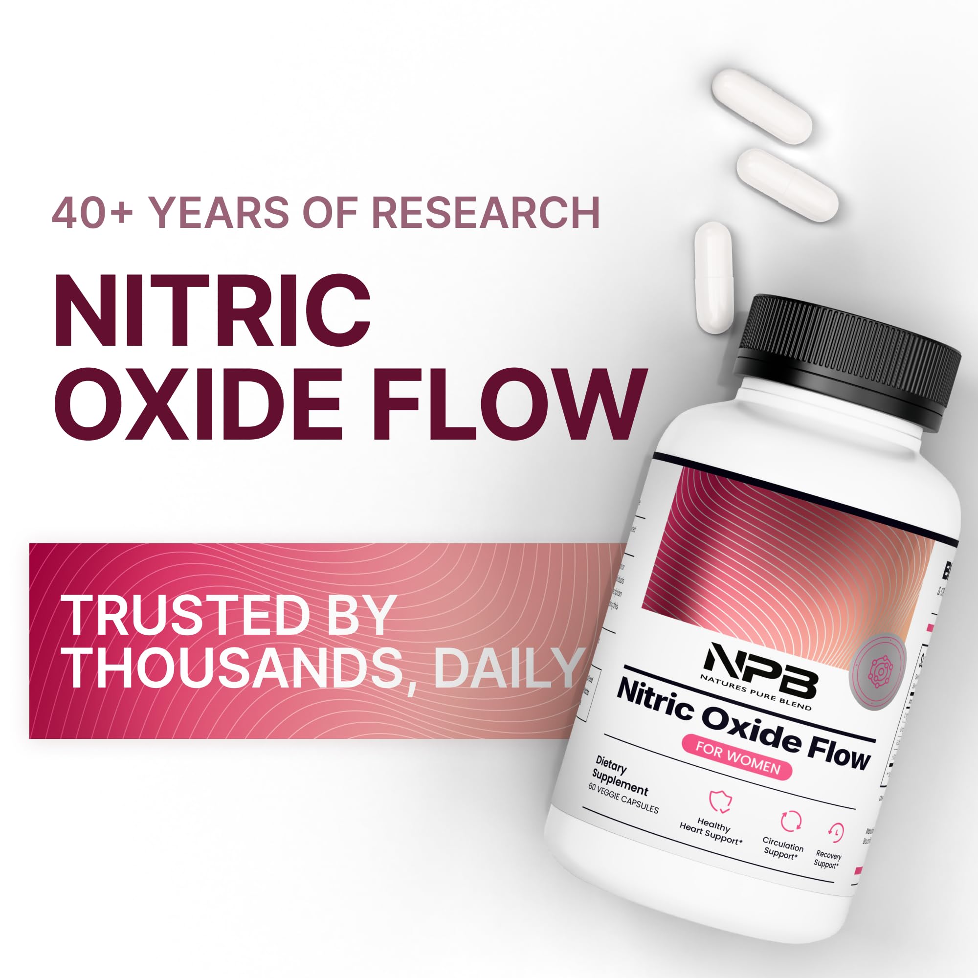 Nature's Pure Blend Nitric Oxide Supplements for Women – L-Arginine L-Citrulline – Heart Support & Flow Circulation Booster – 1500MG L Arginine and L Citrulline, Preworkout, Bodybuilding — Amazon image 7