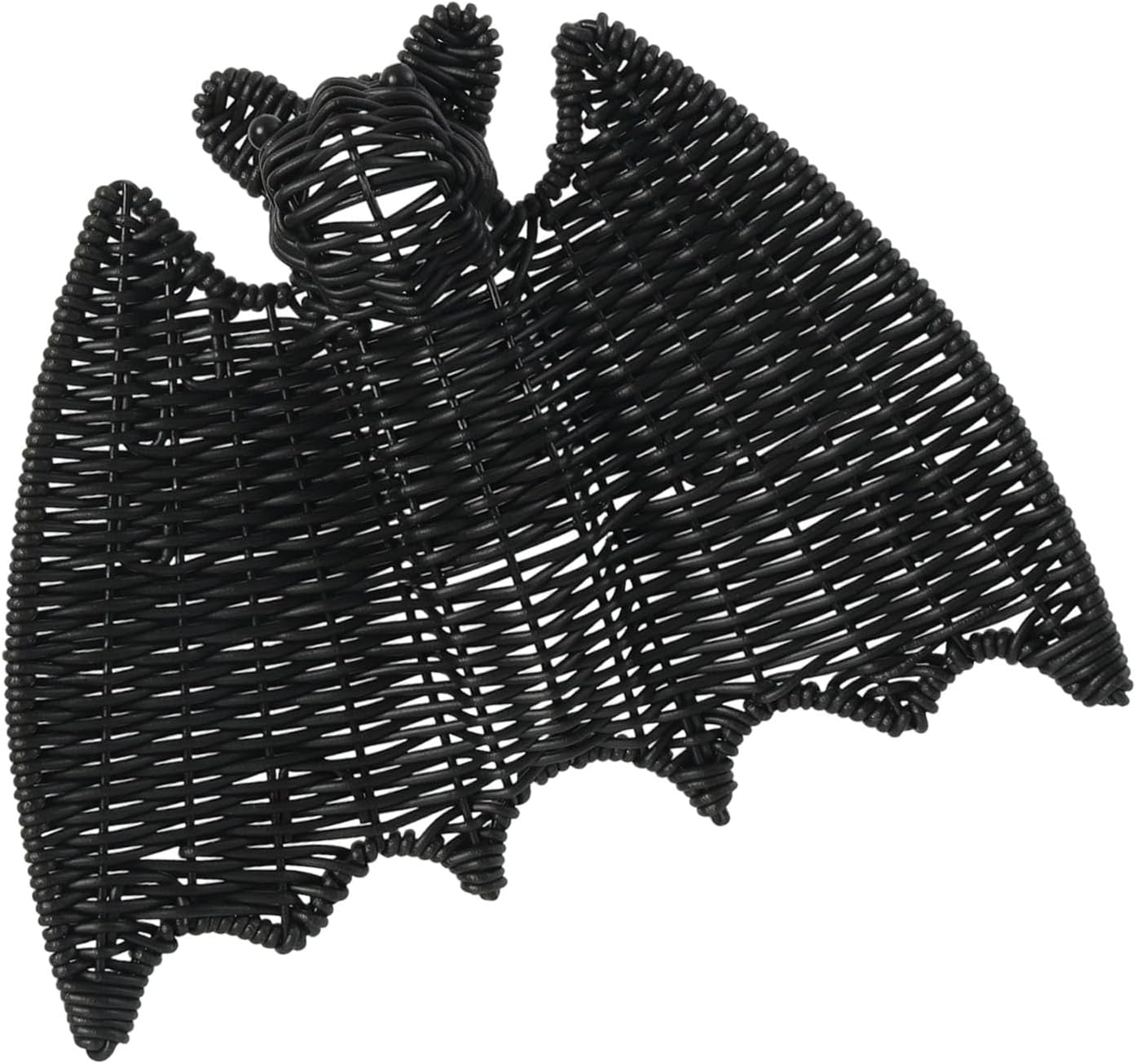 User Friendly Halloween Bat Ornament Handcrafted Rattan Design Weather Indoor Outdoors Party Supplies Woven Iron Bats Halloween Sturdy Hanging Decors for Door Window Gardens Display