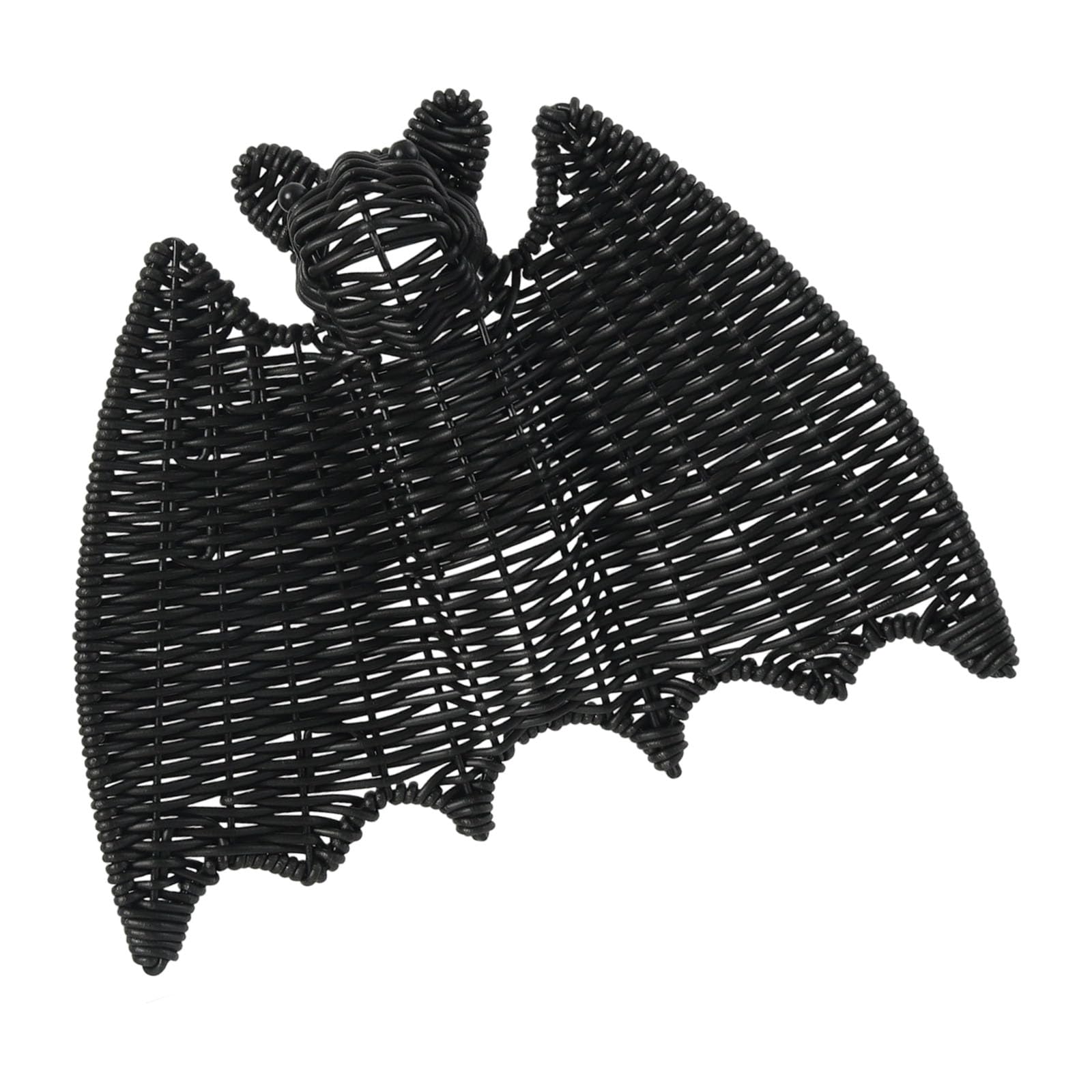 Lerpwige Realistic Woven Bat Decors For Scary Season Iron Construction Easy Setups Holiday Hanging Display Handwoven Iron Bat Halloween Decoration