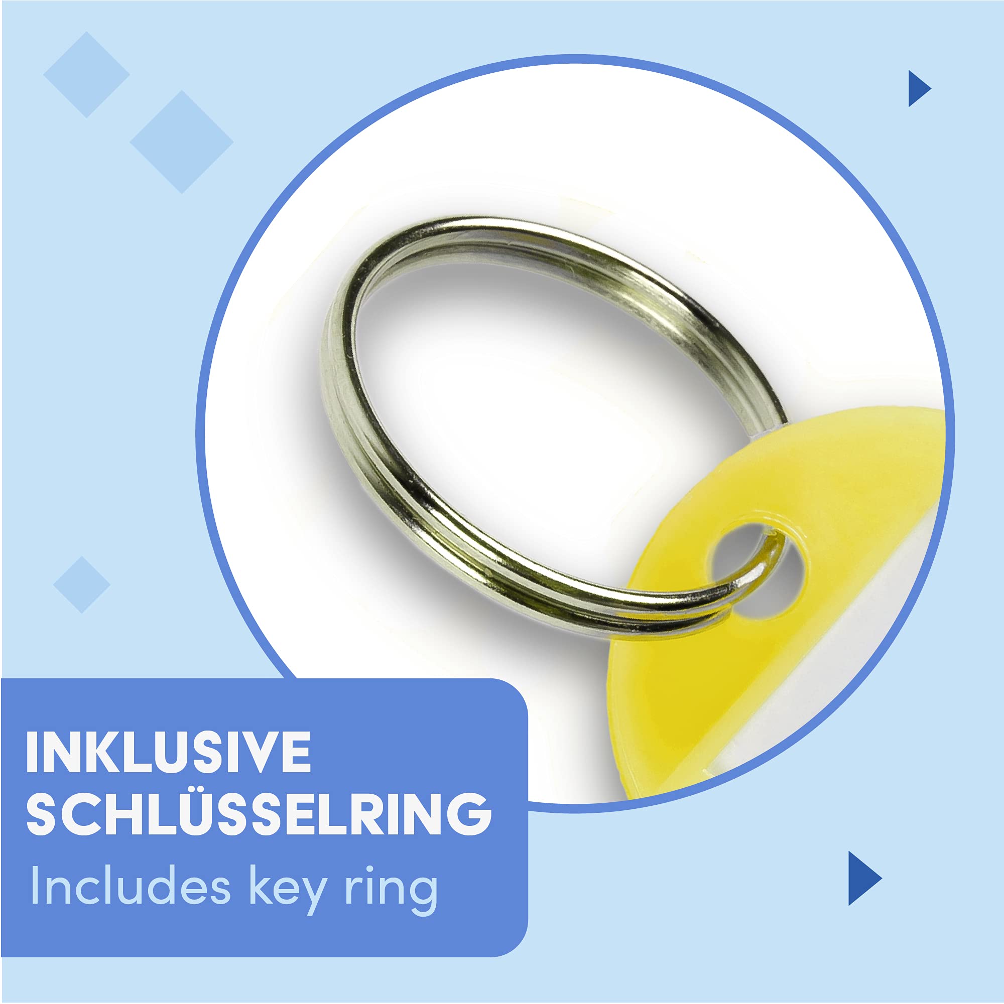 20 Portachiavi In Plastica - Etichette Colorate Per Organizzazione Chiavi, Viaggi E Animali Domestici - Foto 10