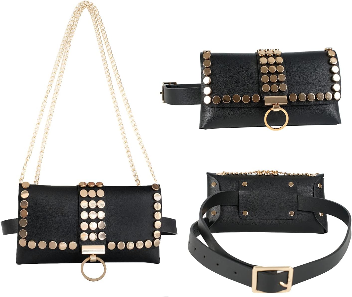 gold chain fanny pack