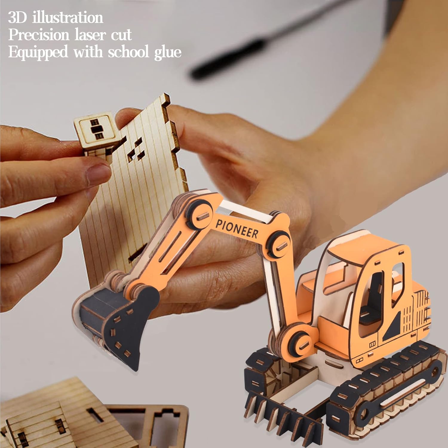 Rompecabezas 3D De Madera Con Luz LED – Kit De Manualidad De Noche Estrellada, Decoración De Mesa O Pared, Regalo Creativo Con Tarjeta Personalizable, Para Adultos Y Niños
